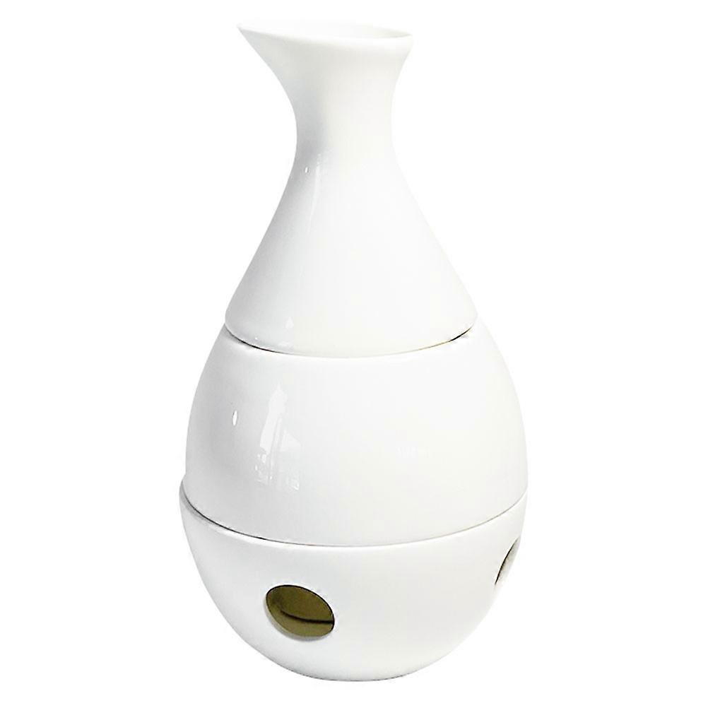Ceramic Liquor Warmer Kettle for Heating Liquor 1Set with Pouring Spout