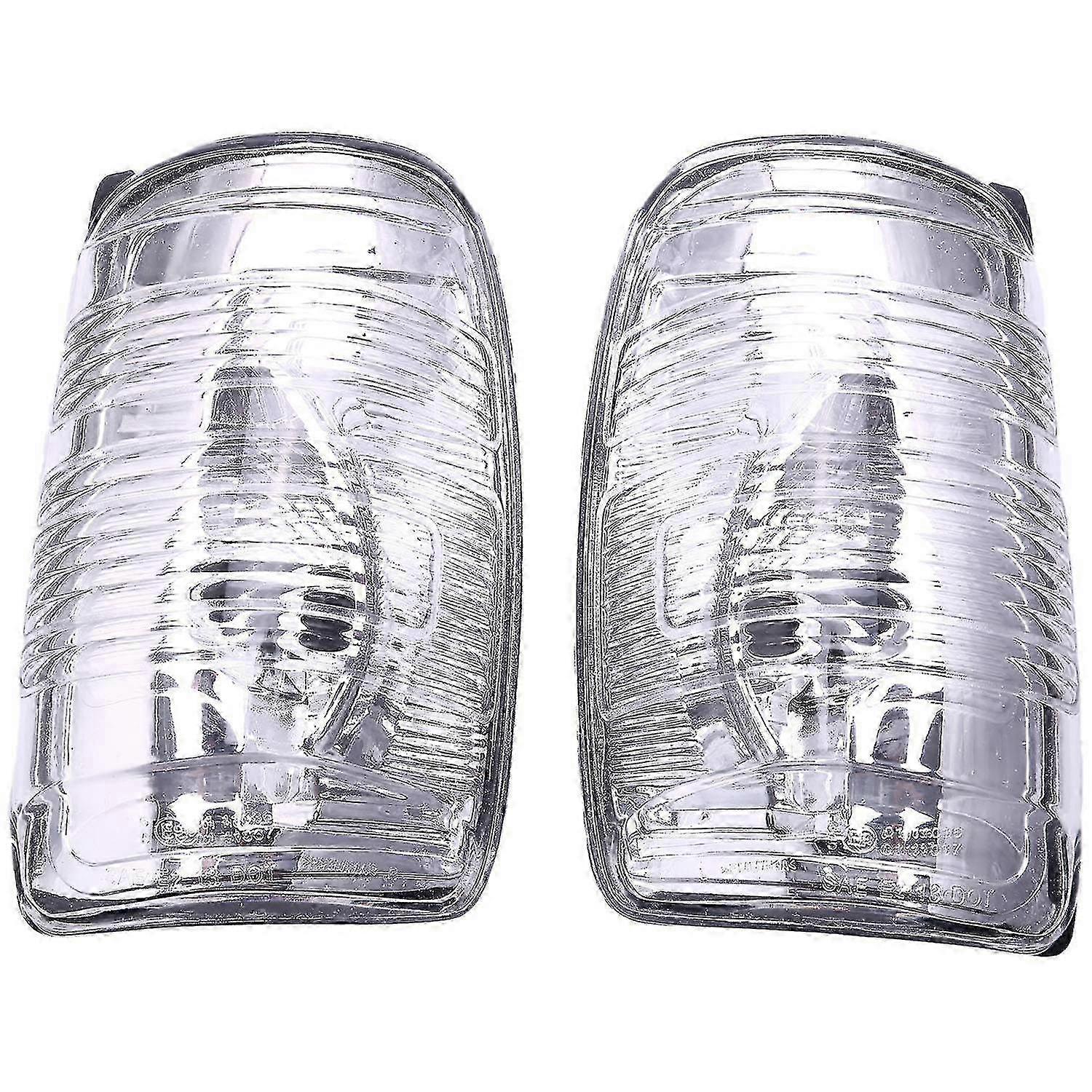 Pair of Door Mirror Indicator Lenses Compatible with Ford Transit Mk8 2014+
