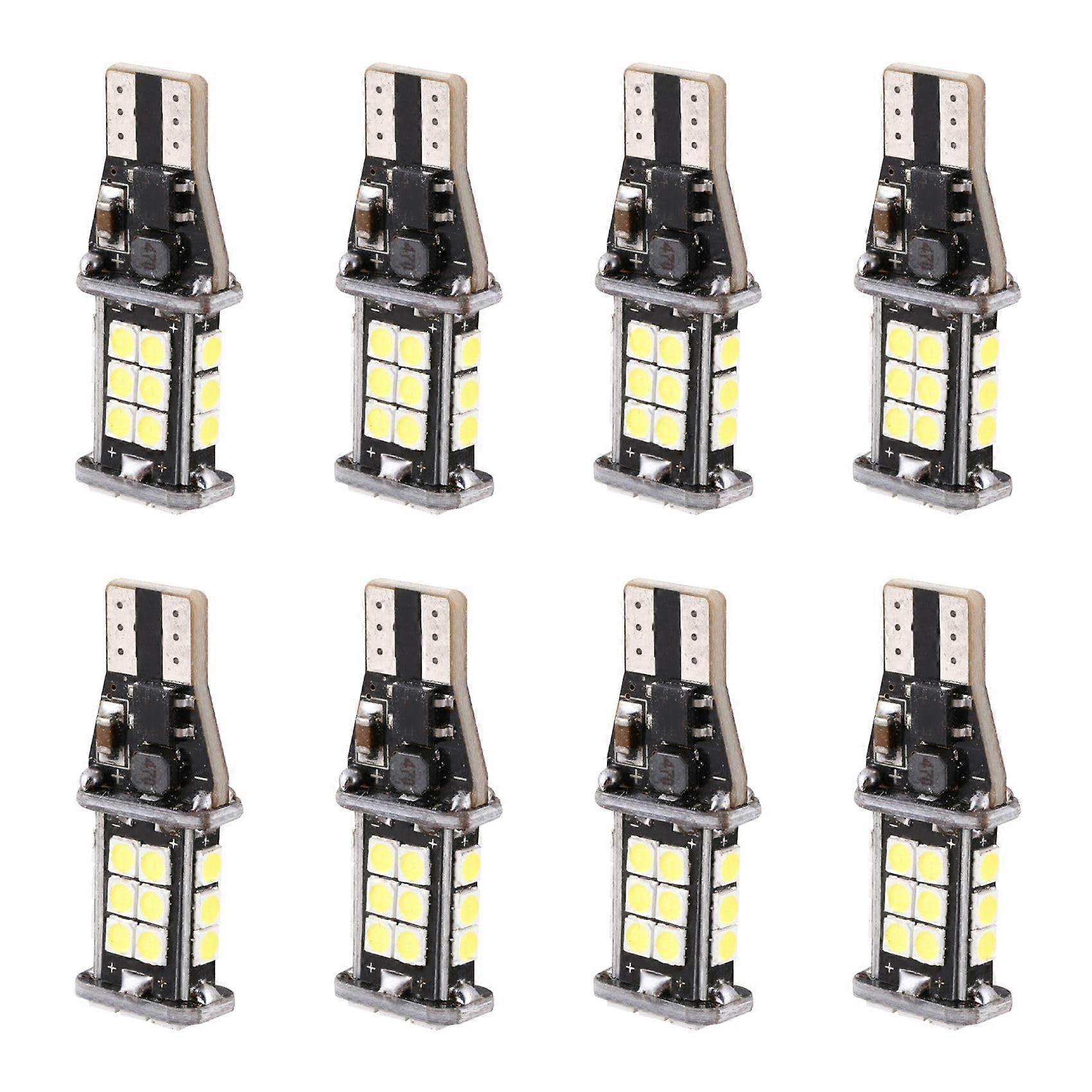 8Pc 921 912 T10 T15 W16W LED Reverse Light Bulbs, 24SMD 3030, 1500 Lumens, Bright White, 12V 24V Compatibility