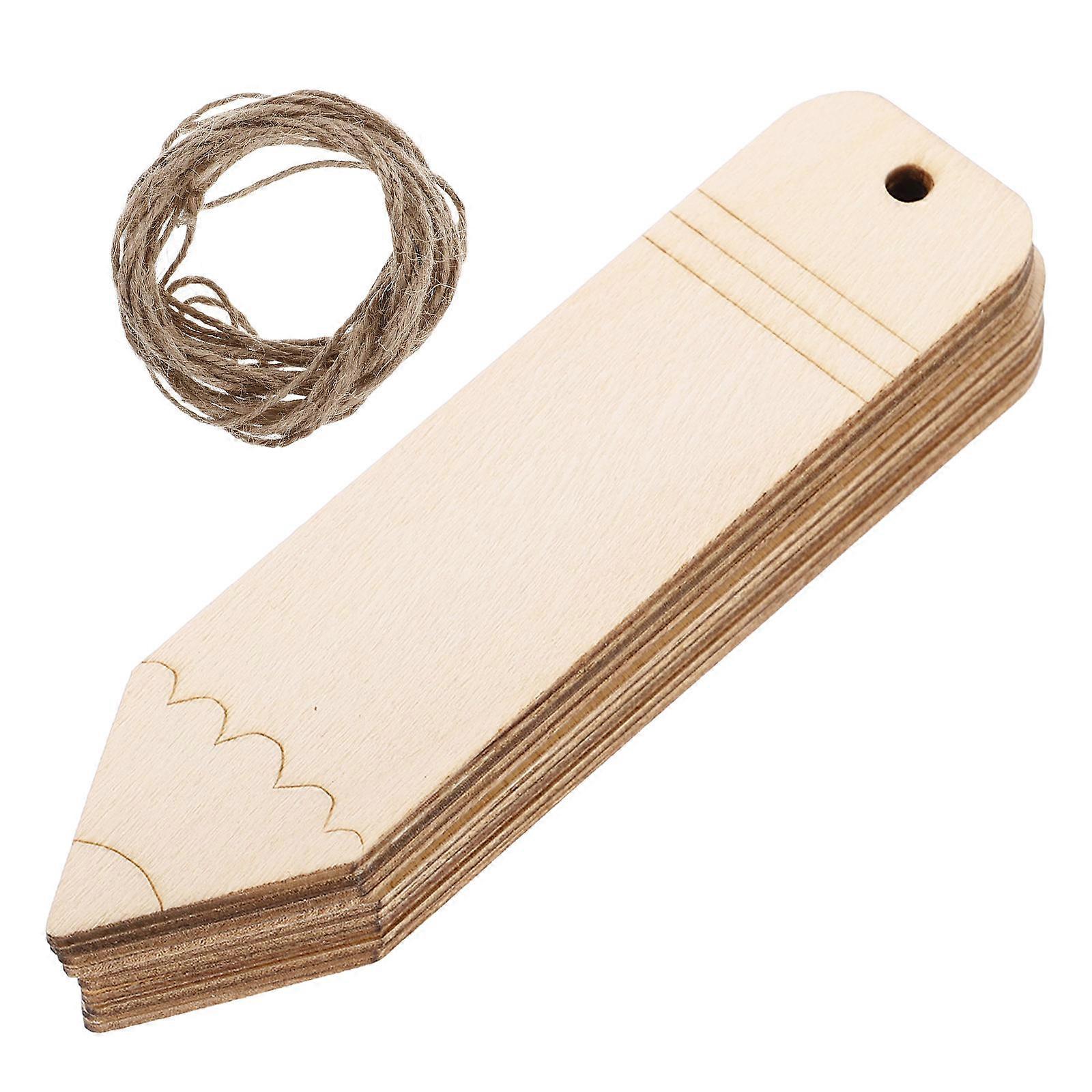 Wood Shapes for Crafts DIY Pencil Bookmarks for Book Marking 100Pcs