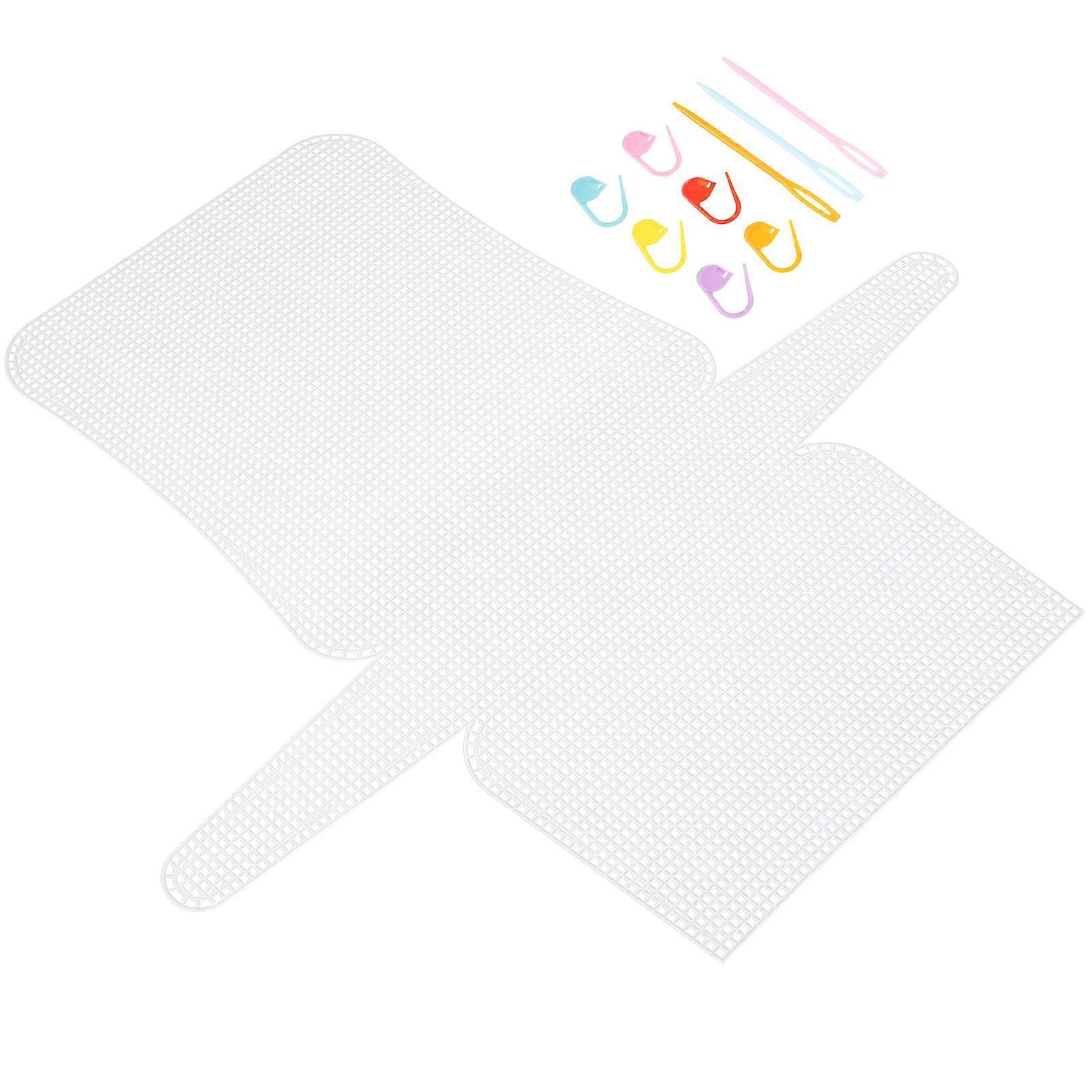 Plastic Mesh Bag Sheets for DIY Crafting 4Sets White Plastic Canvas Accessories