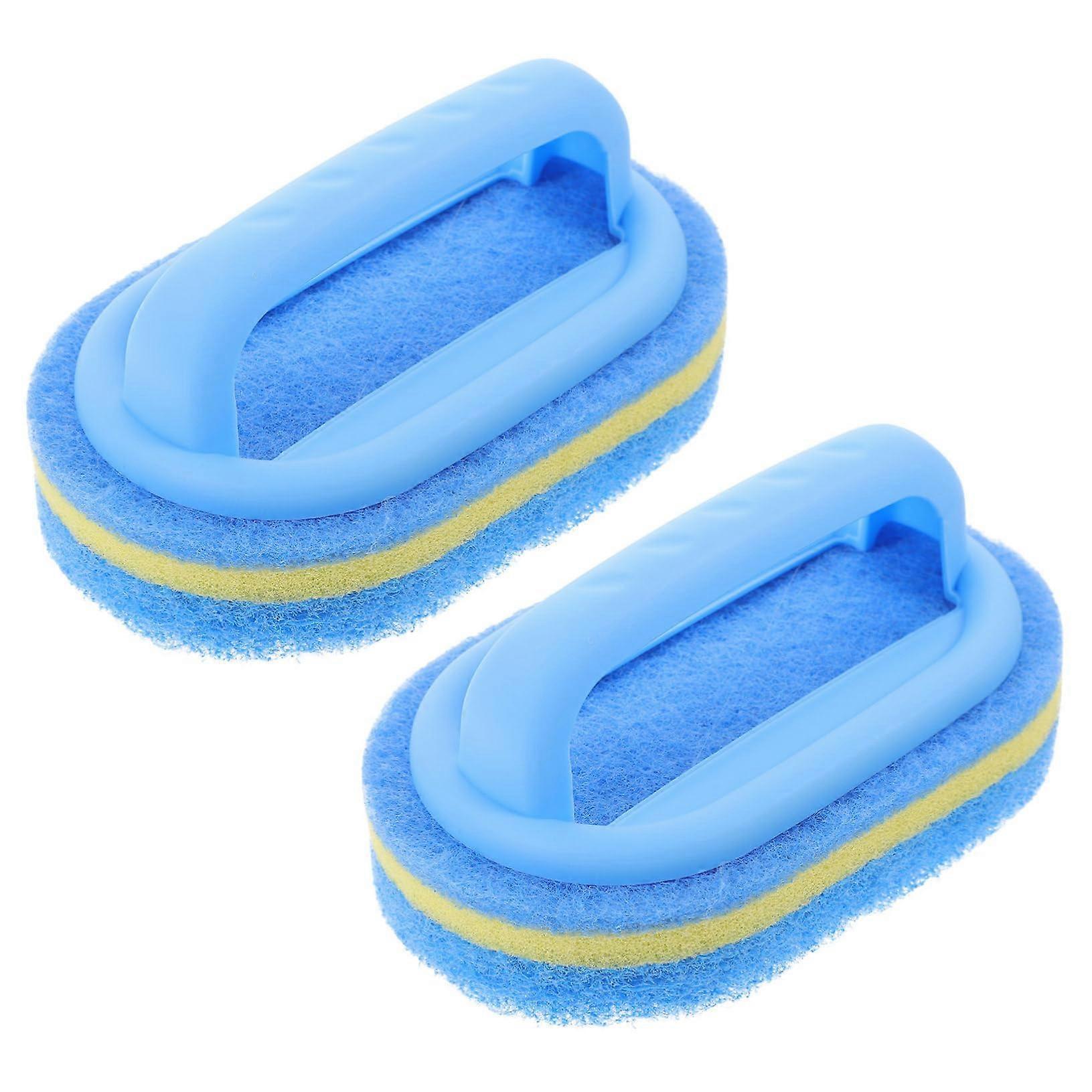 Handheld Cleaning Brush Set - Multi-Use Sponge Brush with Comfortable Handle for Tile Kitchen Bathroom Stain Removal