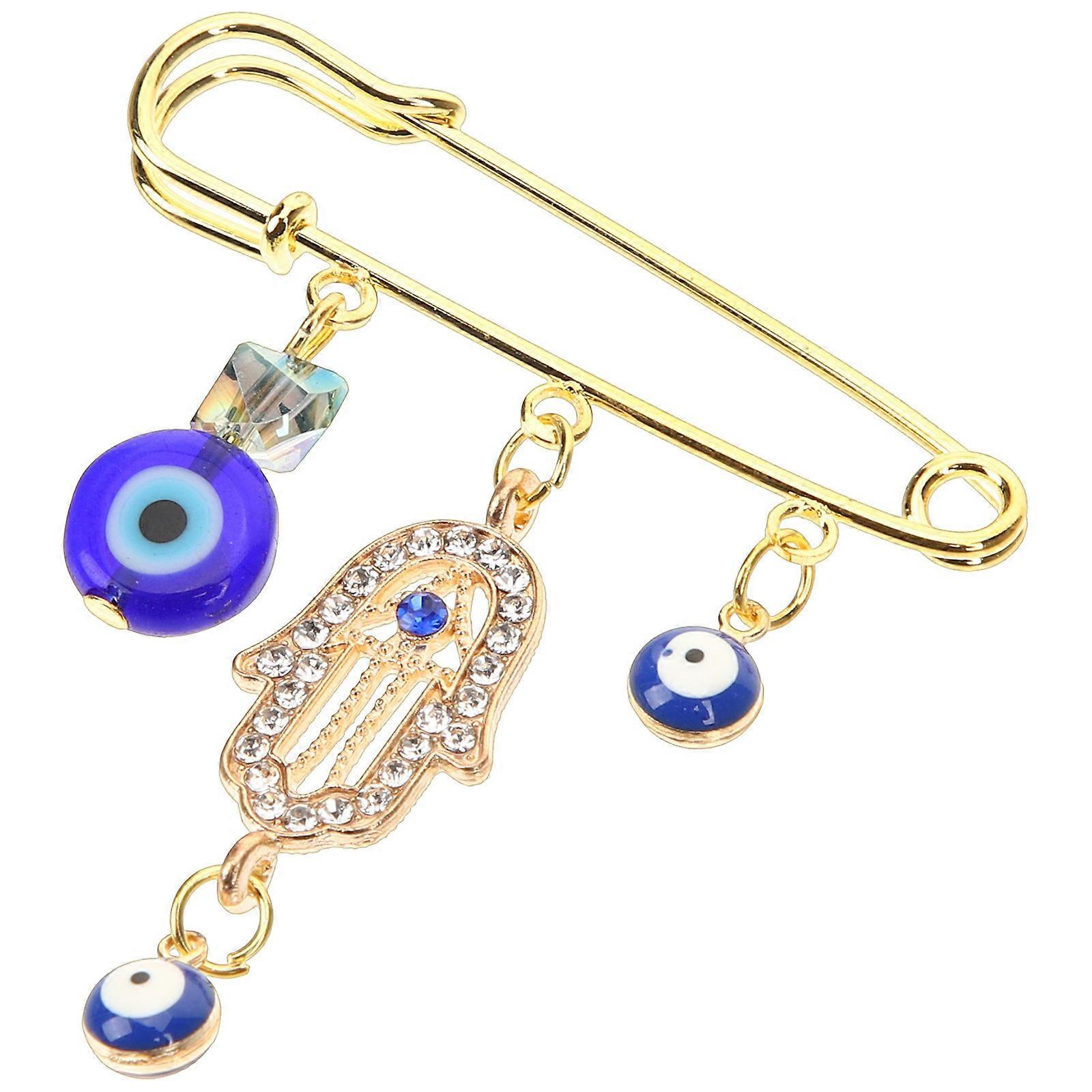 Evil Eye Lapel Pin for Wearing 3Pcs Multi Color Sweater Cardigan Pins