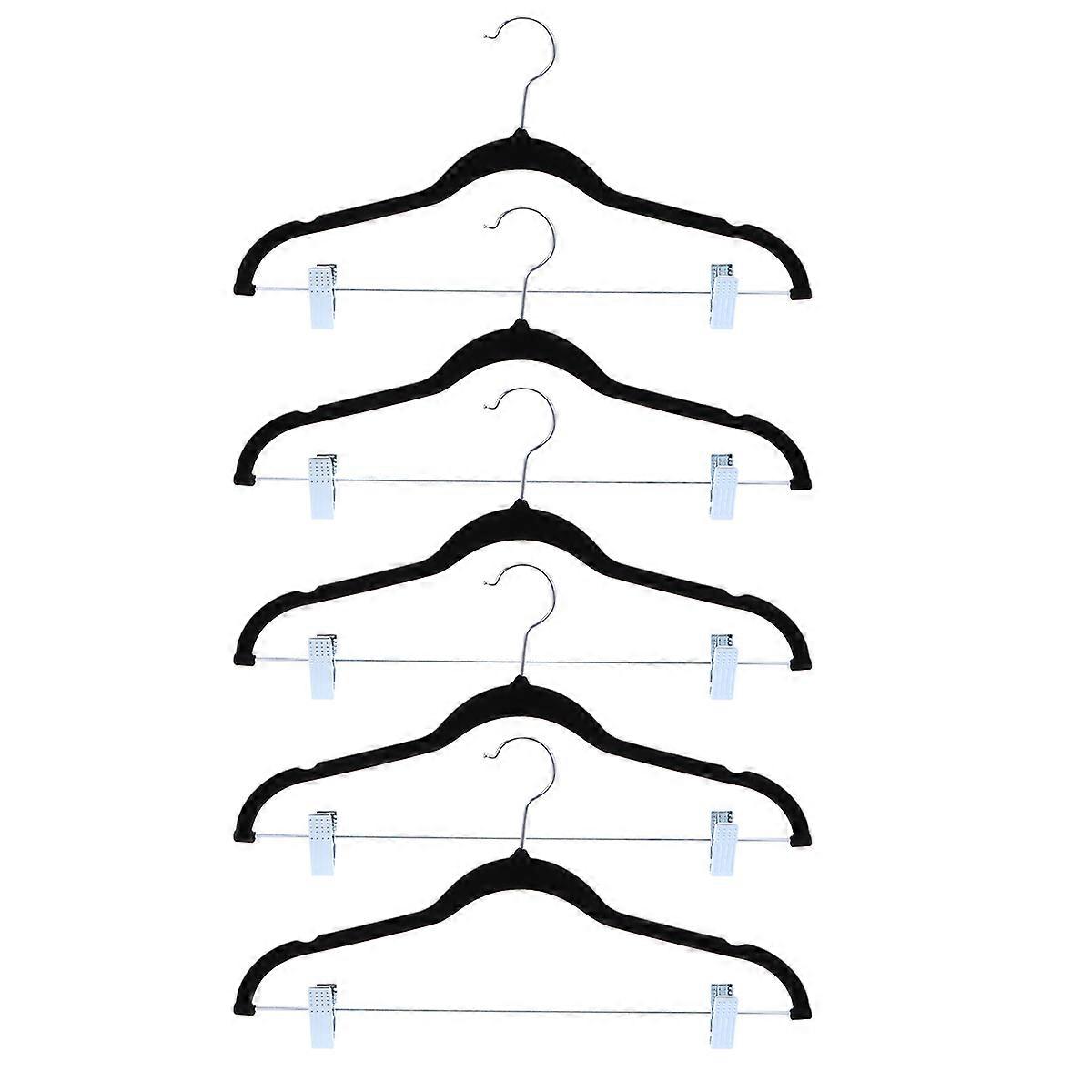 Hanger Cloth Practical Hanger for Holding Use 10Pcs Black