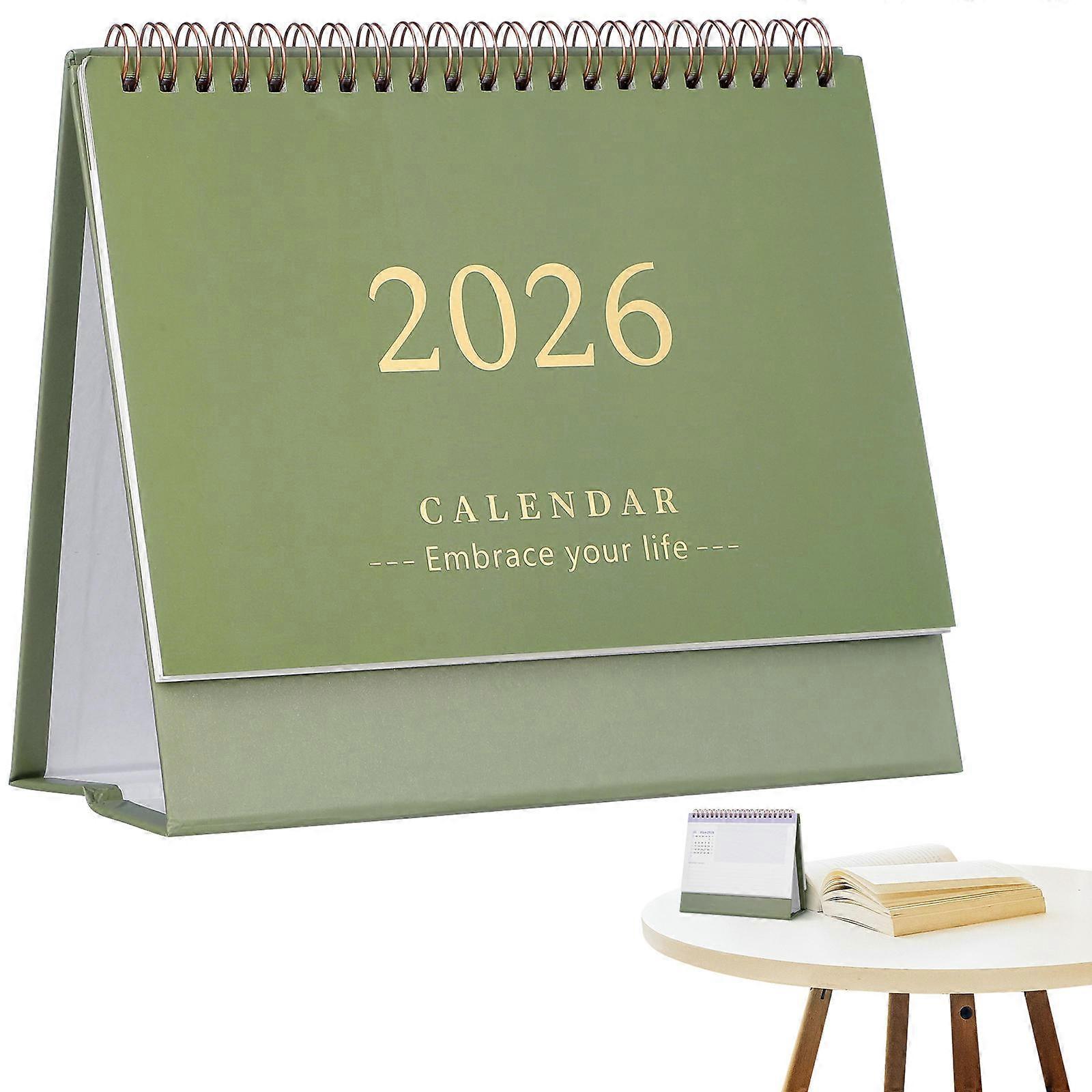 2025-2026 Mini Desk Calendar Rectangular Style For Daily Use Christmas New Year 19X16.5X8CM Organizing Schedules 2Pcs