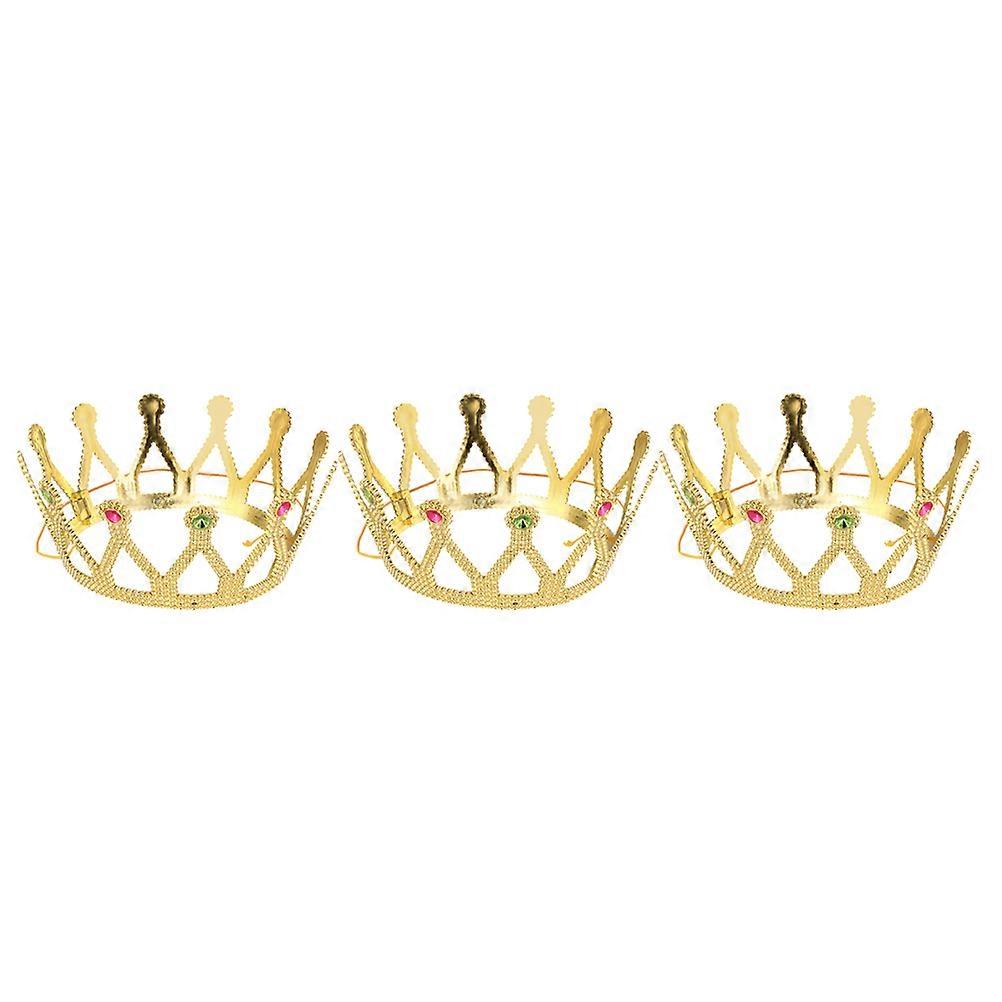 Party Plastic Crown Queen Birthday Crown for Performance 12Pcs