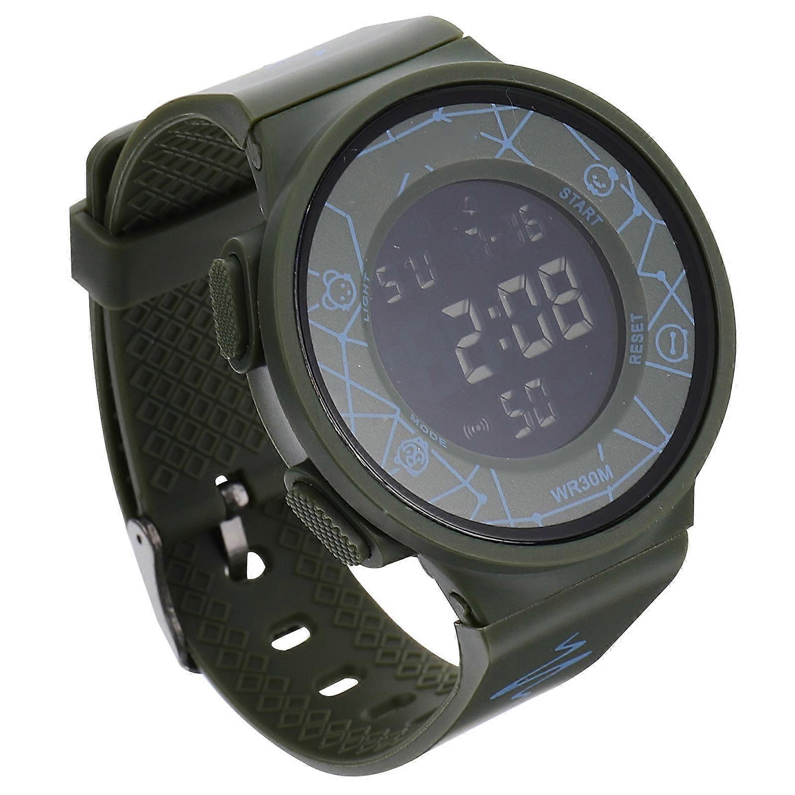 Waterproof Watch for Students Digital Watch 1Pcs Green PU