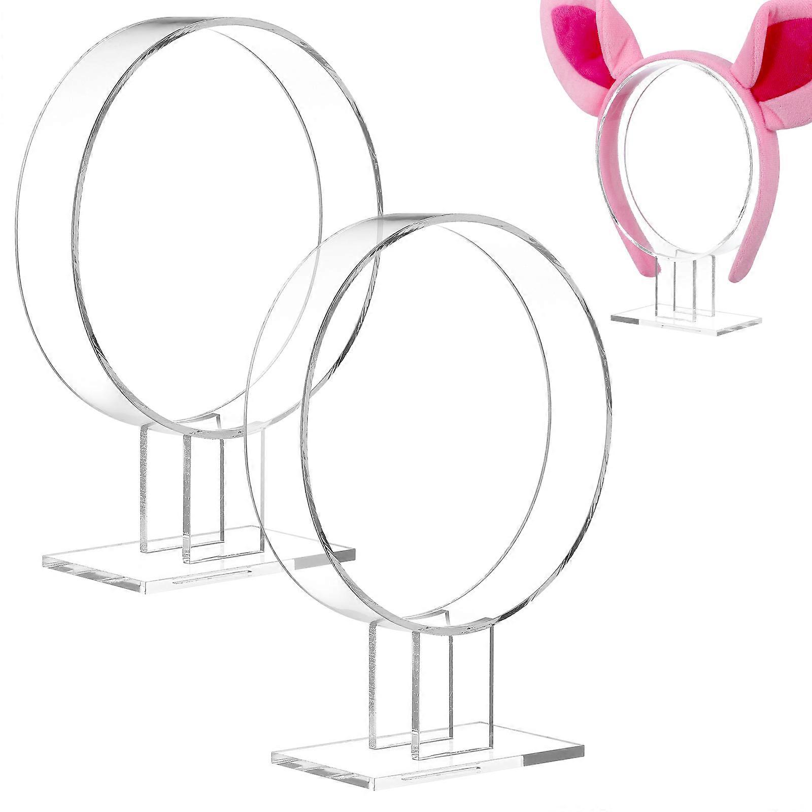 Headband Storage Holders for Displaying 10Pcs White Acrylic Hairband Rack