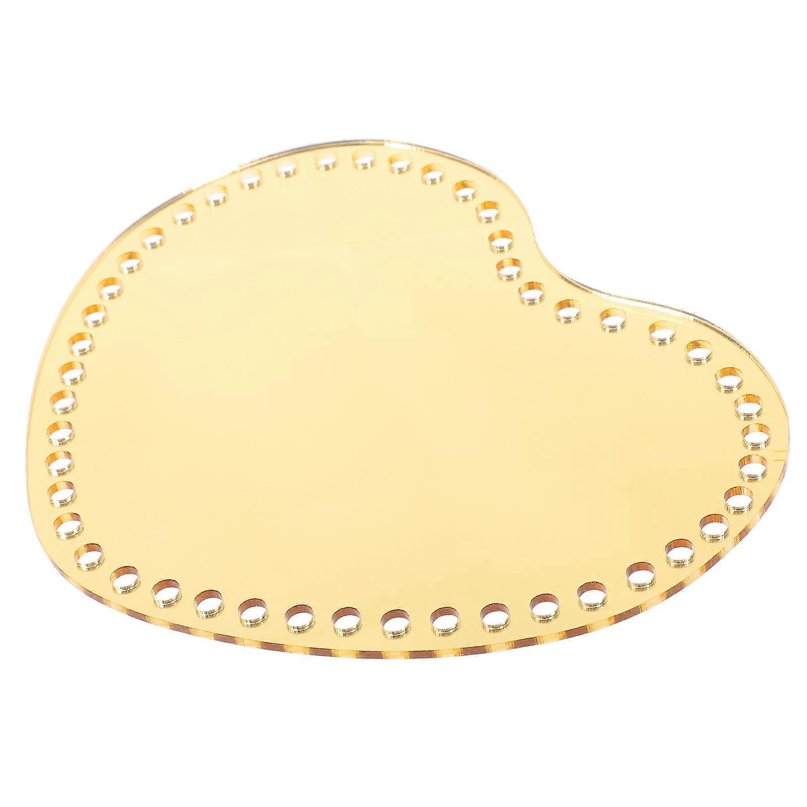 Acrylic Heart Shape Bag Bottom for Basket Weaving DIY 8Pcs