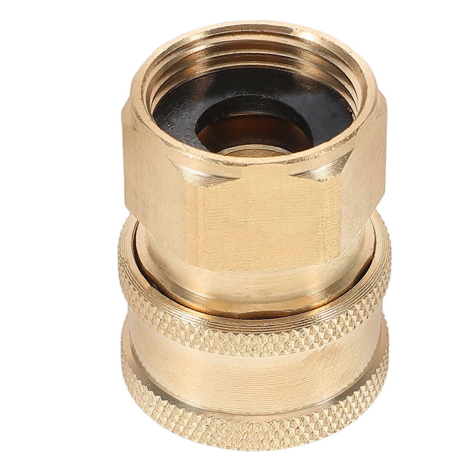 Car Washer Hose Adapter Pressure Washer Coupling Part Quick Connect For Efficient Car Washing 3Pcs Golden