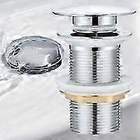 Automatic Pop Up Drain without Overflow Push Open Drain for Chrome Copper Basin