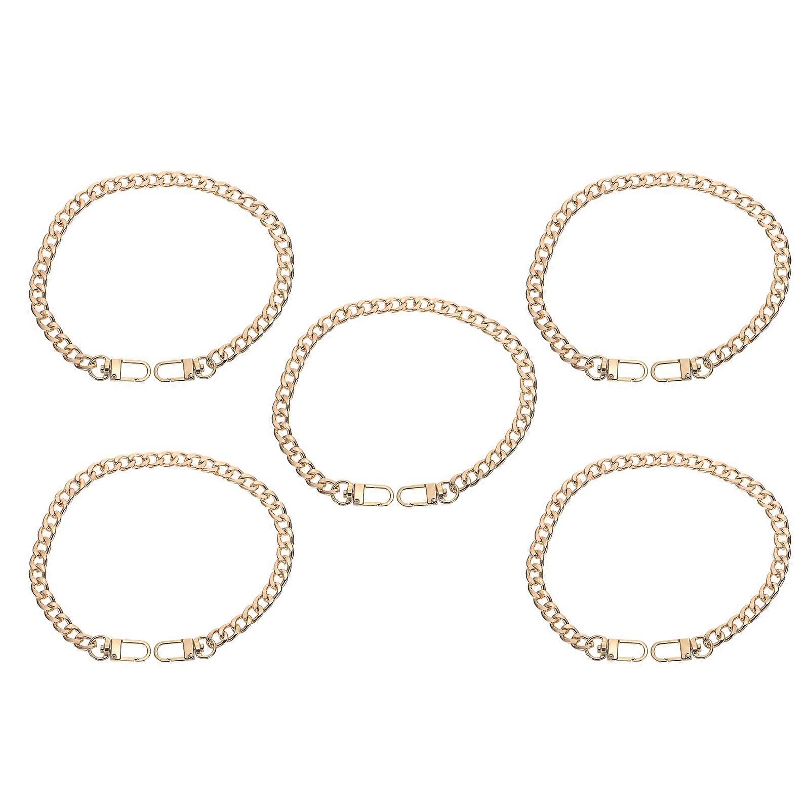 Handbag Bag Chain Replaceable Durable Alloy Chain for Shoulder Strap 5Pcs
