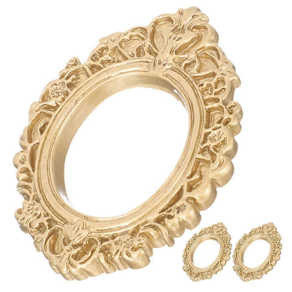 Mini Picture Frame for DIY Phone Case 6Pcs Resin Golden Vintage