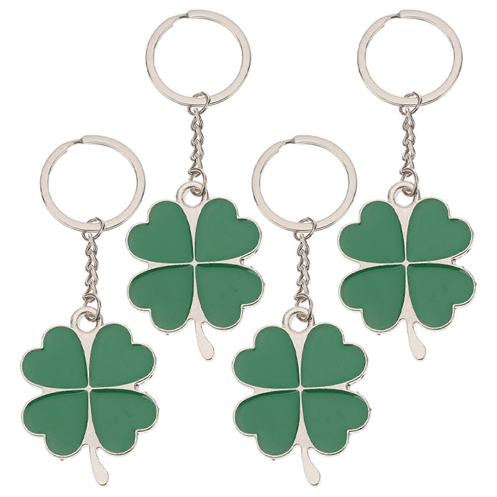 St. Patrick's Day Gift Four Leaf Keychain for Hanging Keys 16Pcs Set