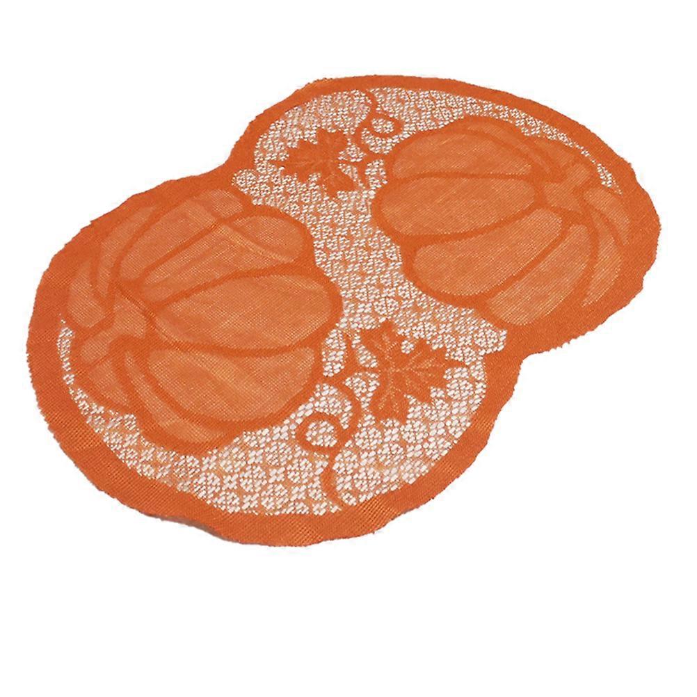 Thanksgiving Table Mat Orange Placemat for Table Decoration 4Pcs