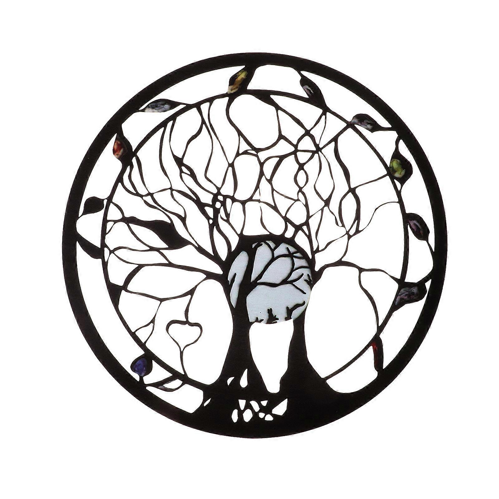 Life Tree Wall Art Black Iron Tree Wall Art for Decoration Use with Chic Texture Pattern