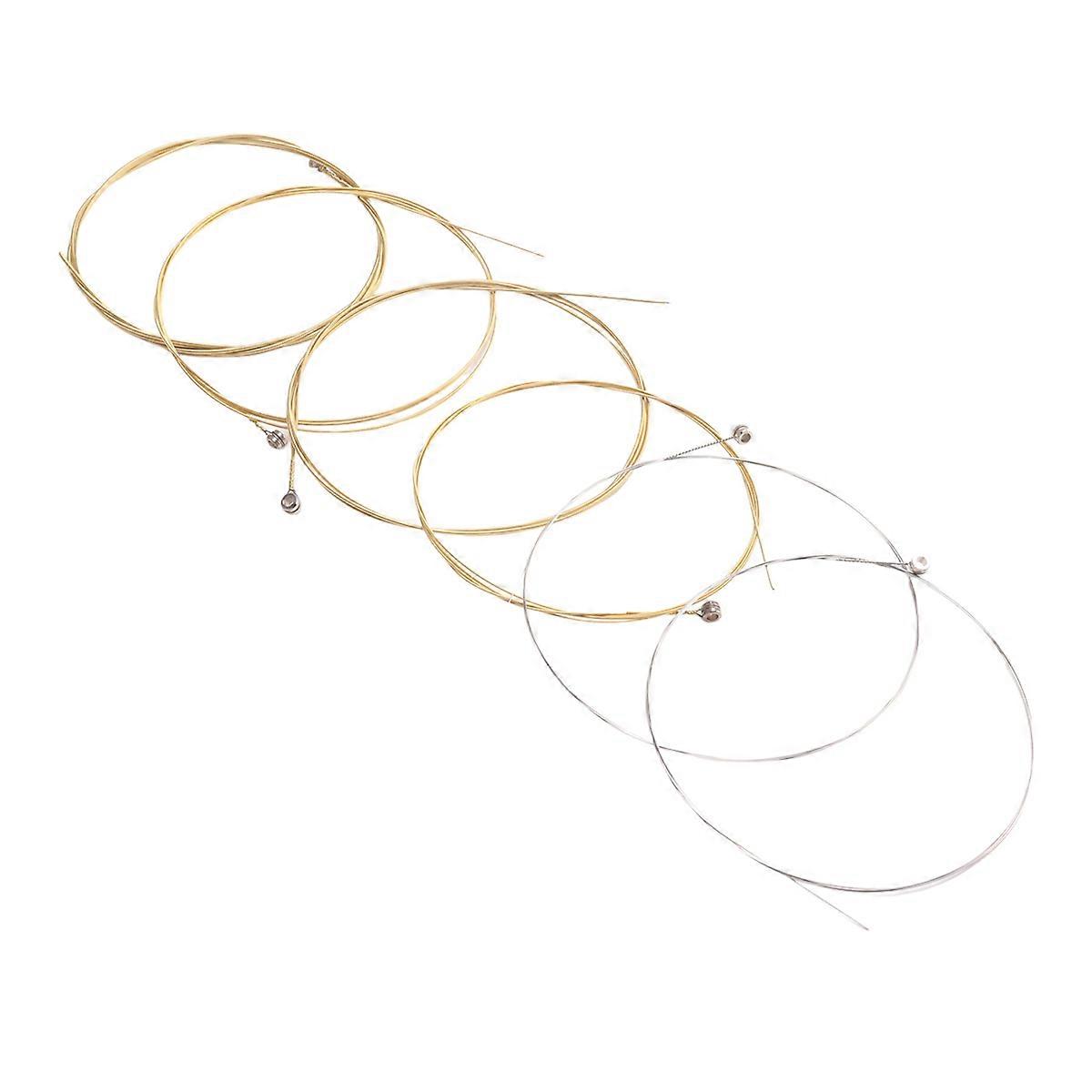 Set 6 Metal Strings for Acoustic Guitar 1 Meter 1M 