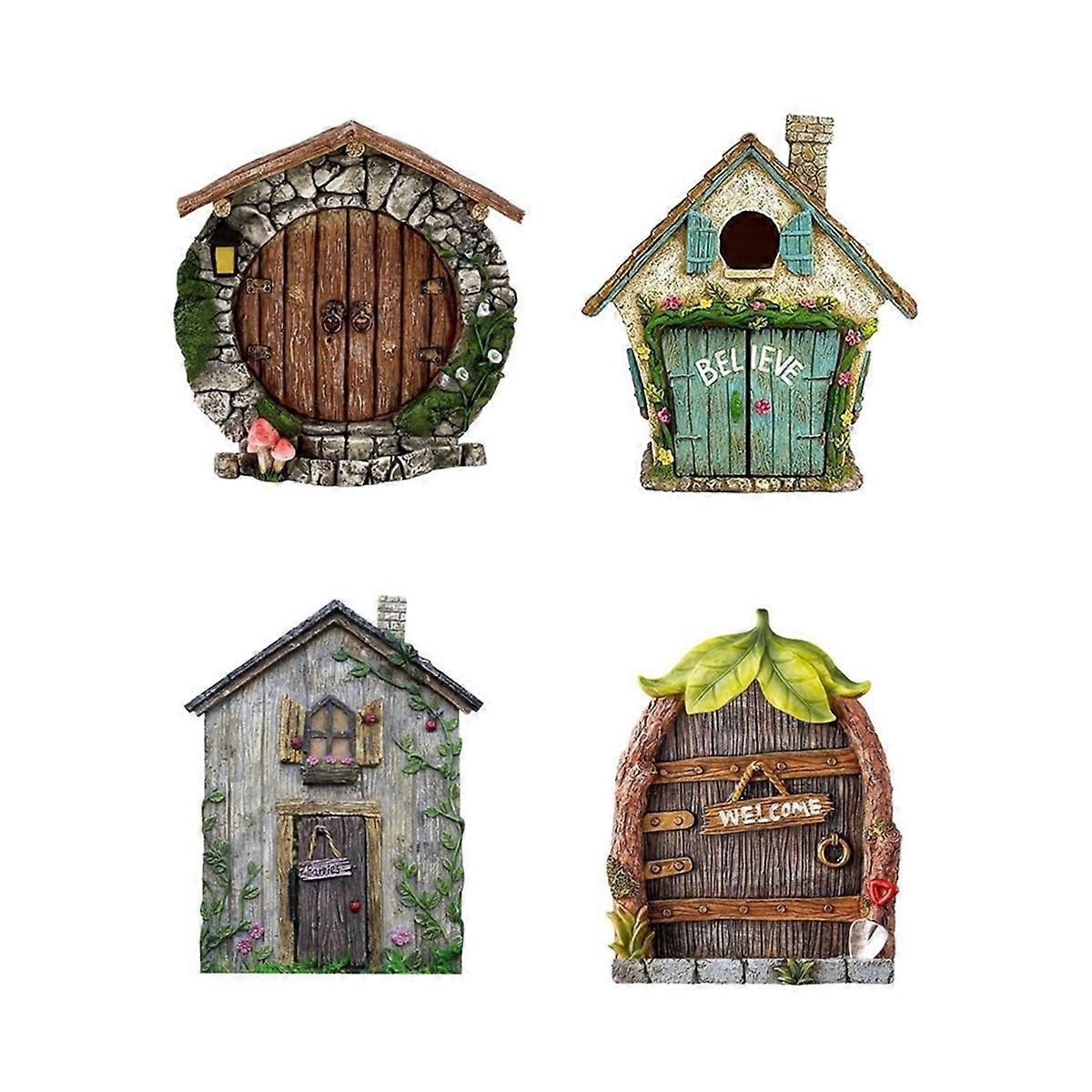 Mini porta, estátua em miniatura adequada para pátio e jardim