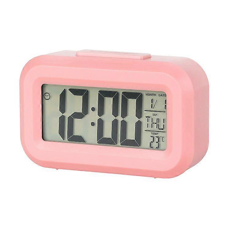 New student alarm clock, multi-function desktop smart clock, with luminous temperature calendar, with backlight, AAA battery (self-powered)