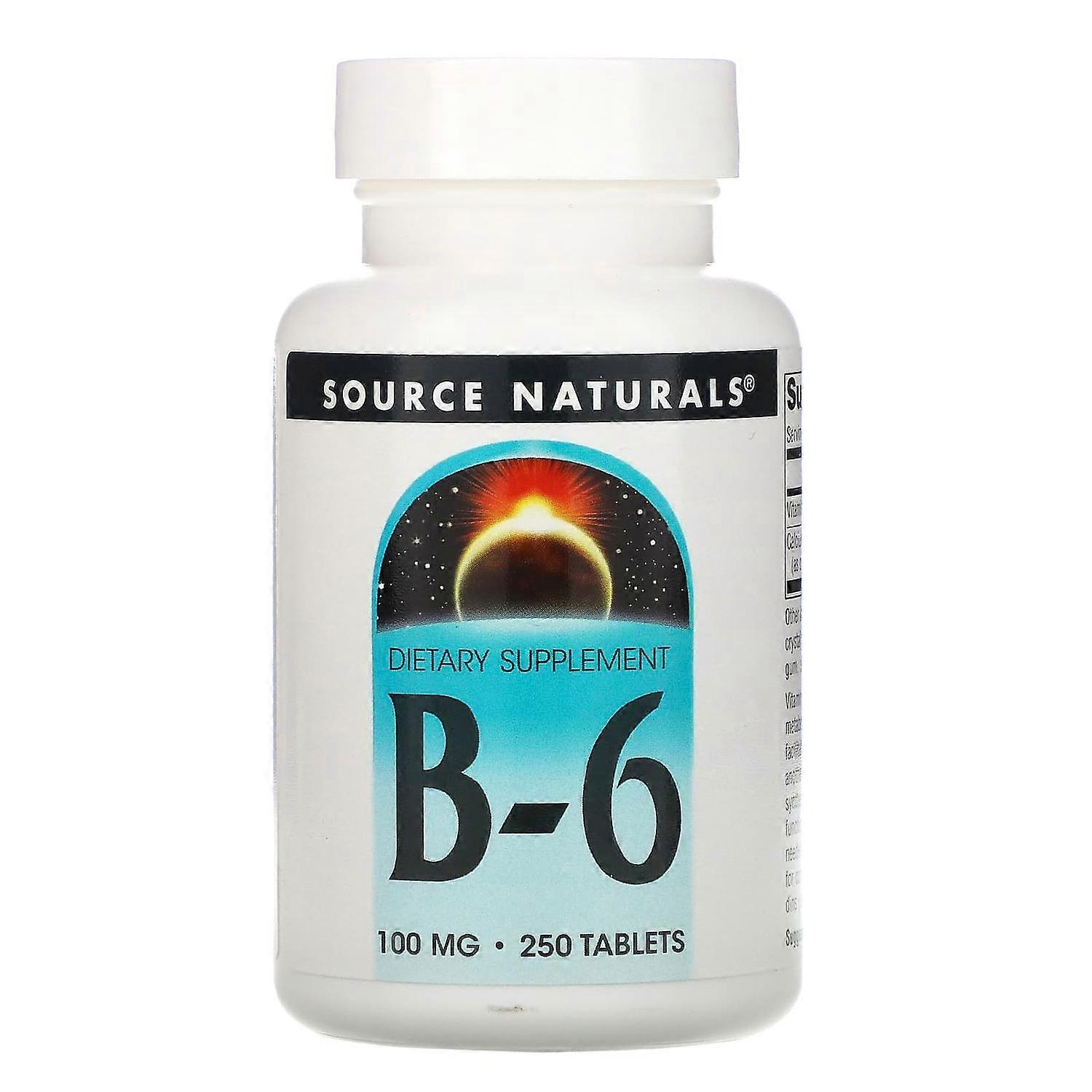 Source Naturals, B-6, 100 mg, 250 Tablets