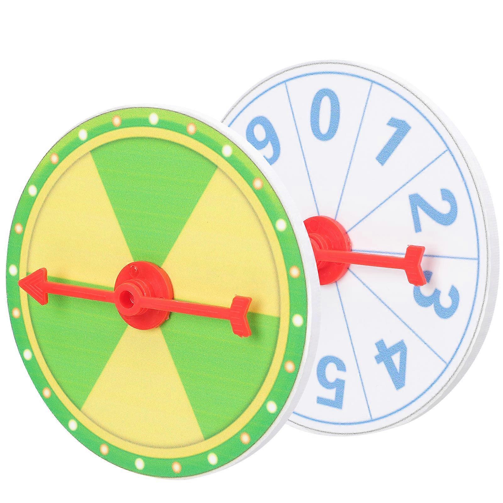 Party Game Prize Wheel for Playing Rotating Wheel 2Pcs Plastic Paper