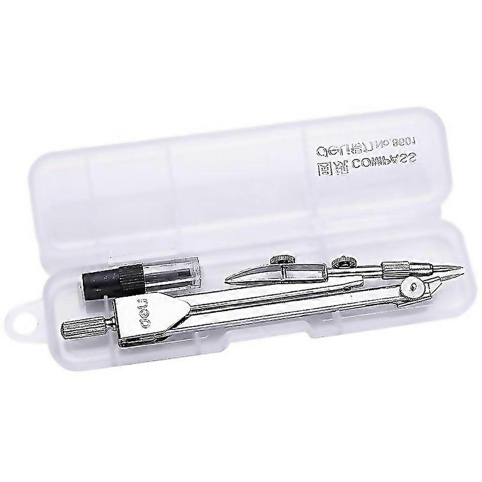 For Stainless Steel Student Drawing Compass Math Geometry Tool Included Box