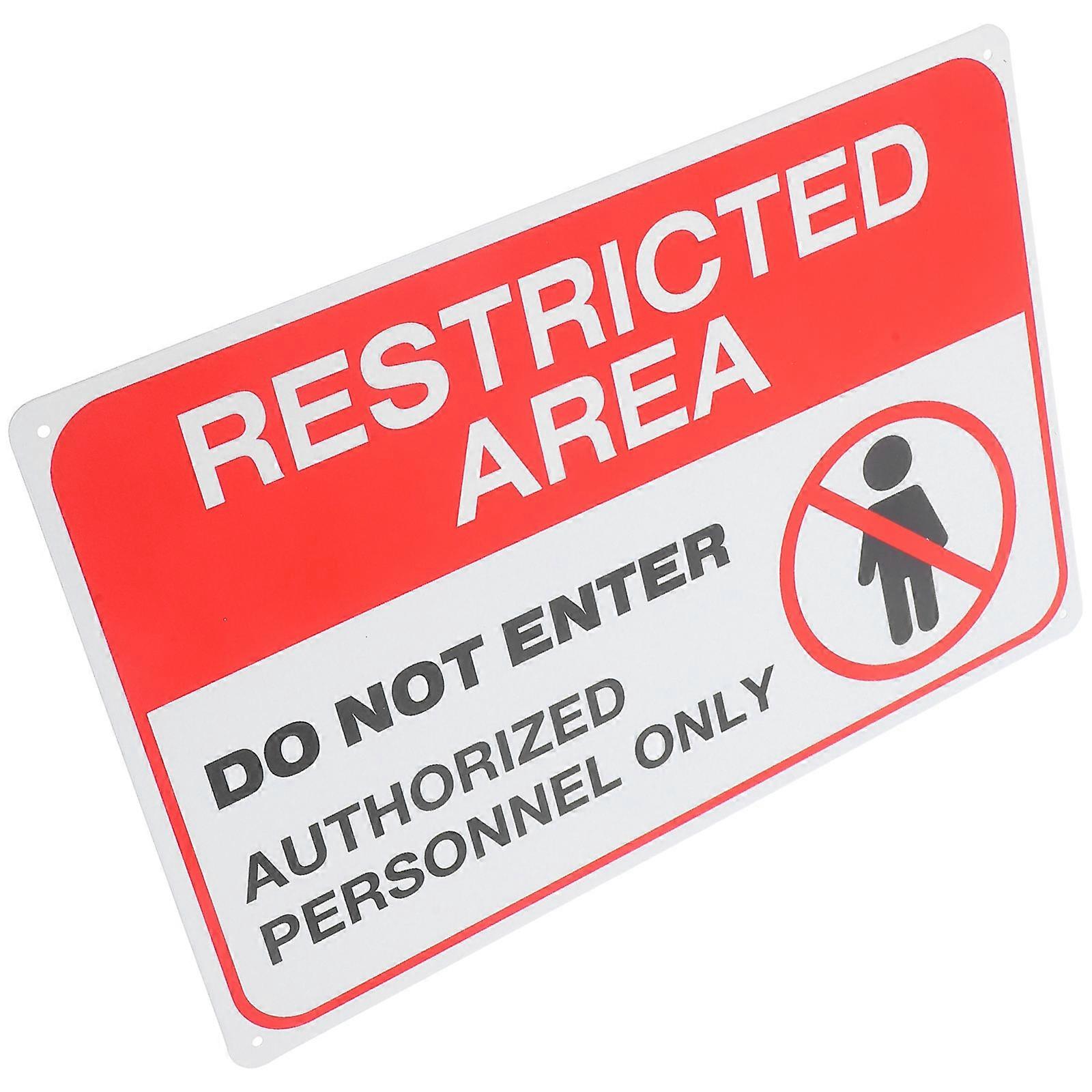 Caution Sign Iron Do Not Enter Warning Sign for Safety 4Pcs Pack