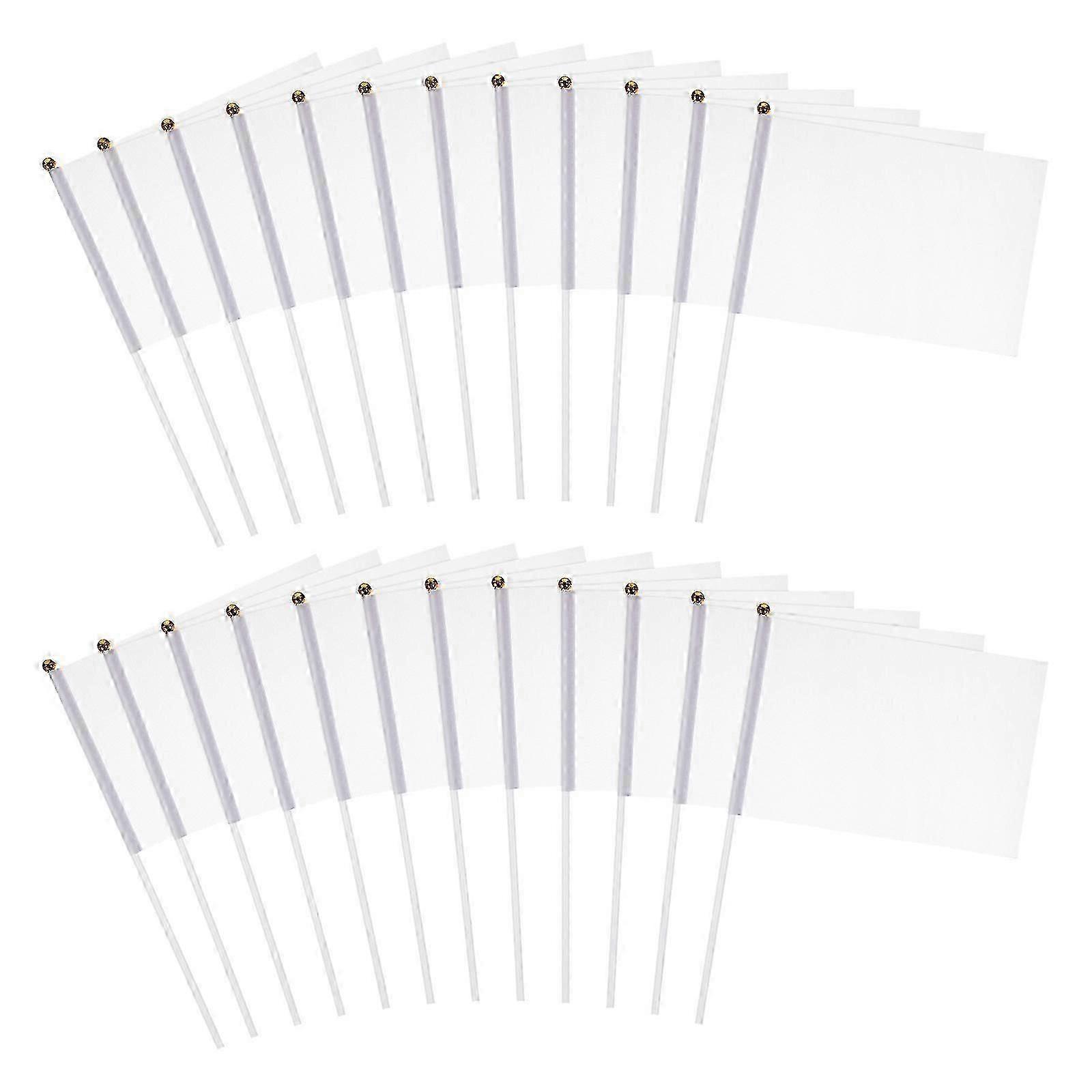 White Waterproof Handheld Referee Yard Flags 31x31x14cm 24-Pack