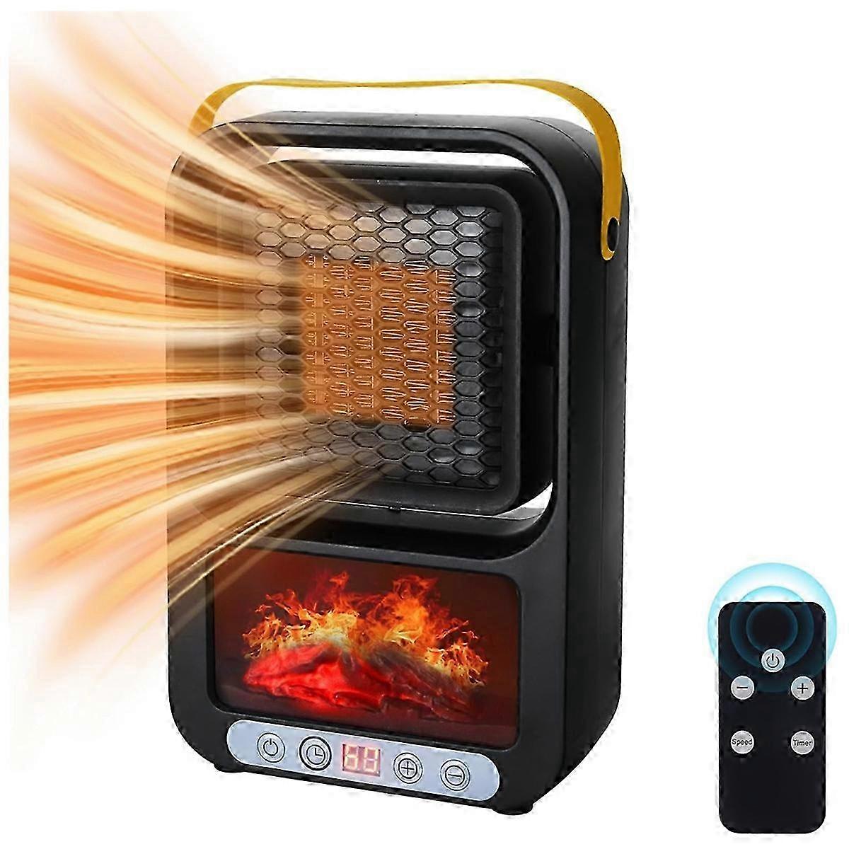 suitable for realistic 3d flame mini room smart heater eu plug