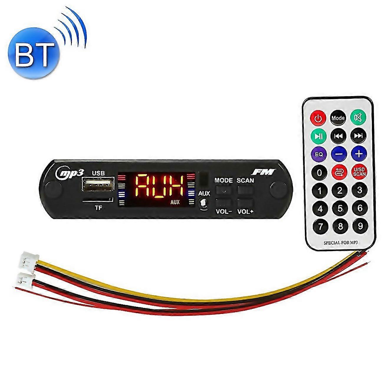 For Car 5v Audio Mp3 Player Decoder Board Fm Radio Tf Usb 35mm Aux With Bluetooth Function Remote Co