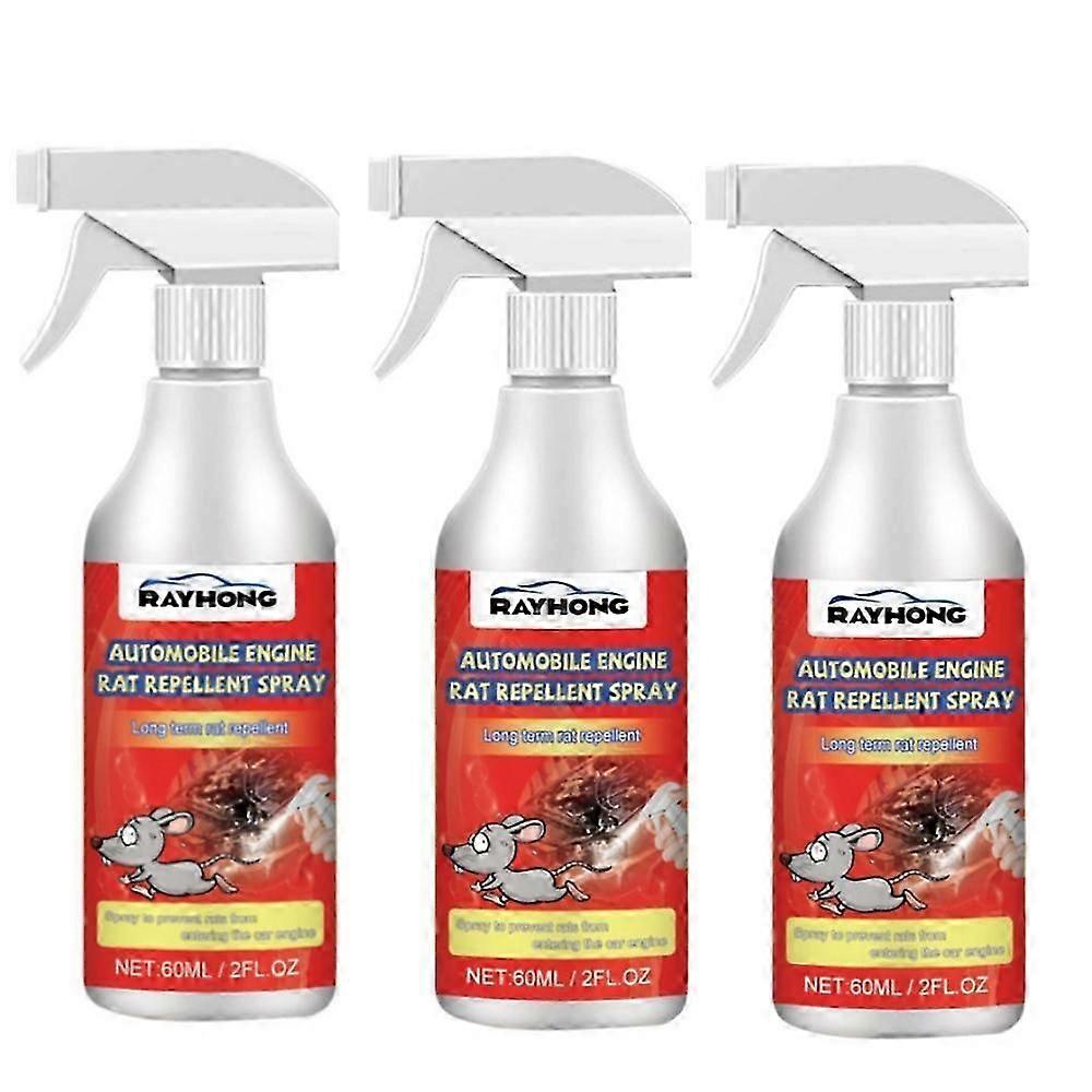 3pcs Rat Repellent for Outdoor Automobile Engine Mice Spray Rodent Repellent Spray Efficient Repeller DeviceControl Household