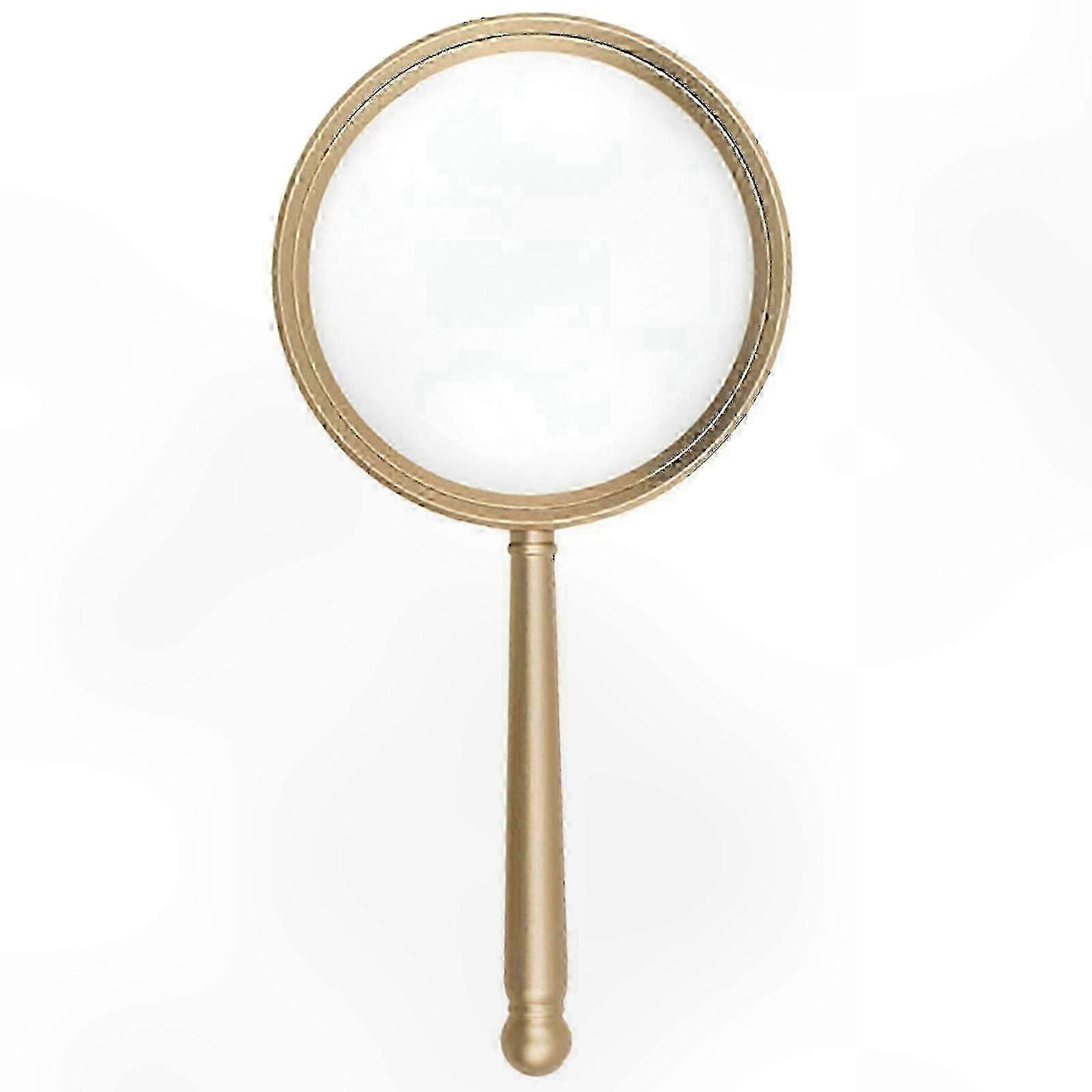 10X Handheld Magnifying Glass with Large Lens and Metal Handle