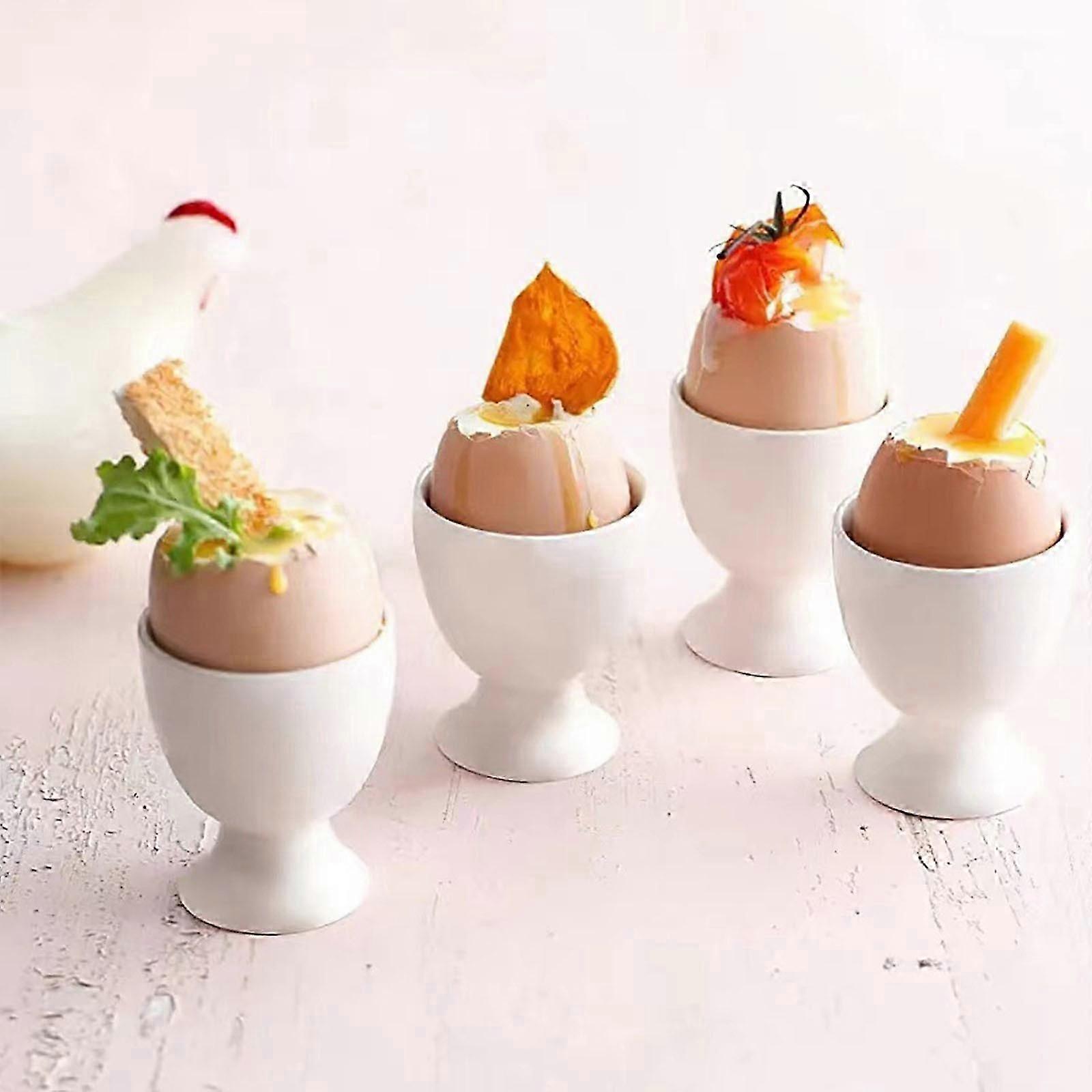 European Eggs Cup Breakfast Eggs Tray Eggs Rack Table Practical Eggs Cup Mini Goblet White