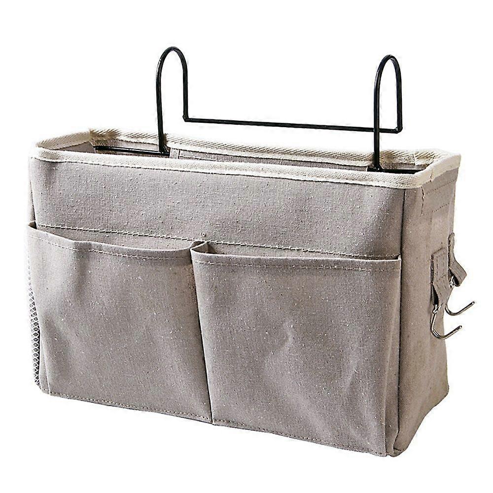Bedside Hanging Pocket Bedside Storage Organizer Holder,Grey