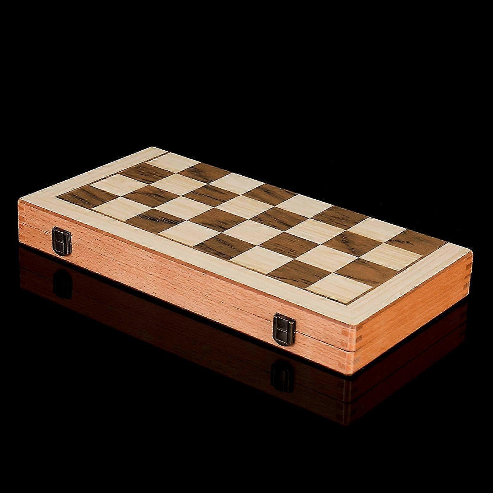 Chess Set Board Portable Chess Checkers Board Game Set for Ages 8+ Beginners 12inch 25-26