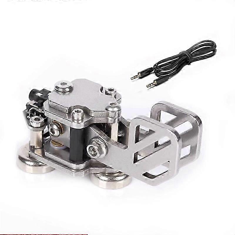 Mini CW Morse Key Double Paddle Code Keyer in Aluminium Alloy for Practise Beginner CW Telegraph Sho
