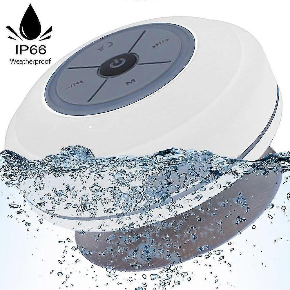Water Resistant Bluetooth Led Shower Speaker Fm Radio Tf Card Reader, Built-in Control But