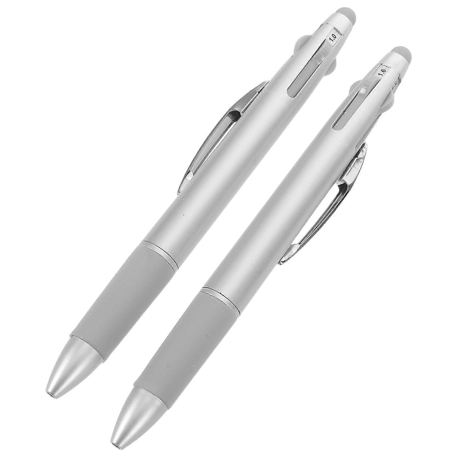 2pcs Manicure Dotting Tools: Multi-Tip Nail Art Dotting Pen Set - Press-Type Ballpoint Manicure Tool For Beginners Rhinestone Picker