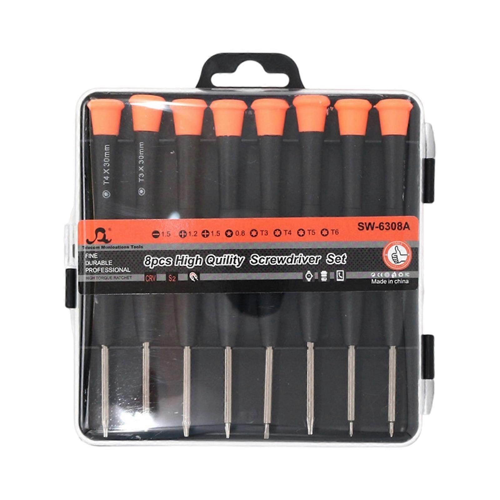 Multipurpose Manual Screwdriver Kit 8 Magnetic Bit Included Suitable For Phone Repair & Appliance Technical Maintenance Multicolor