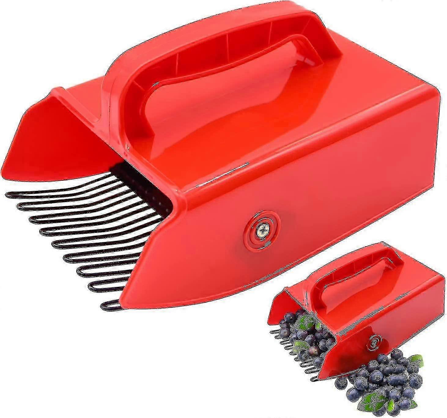 Berry picker with metallic comb compatible with easy harvesting