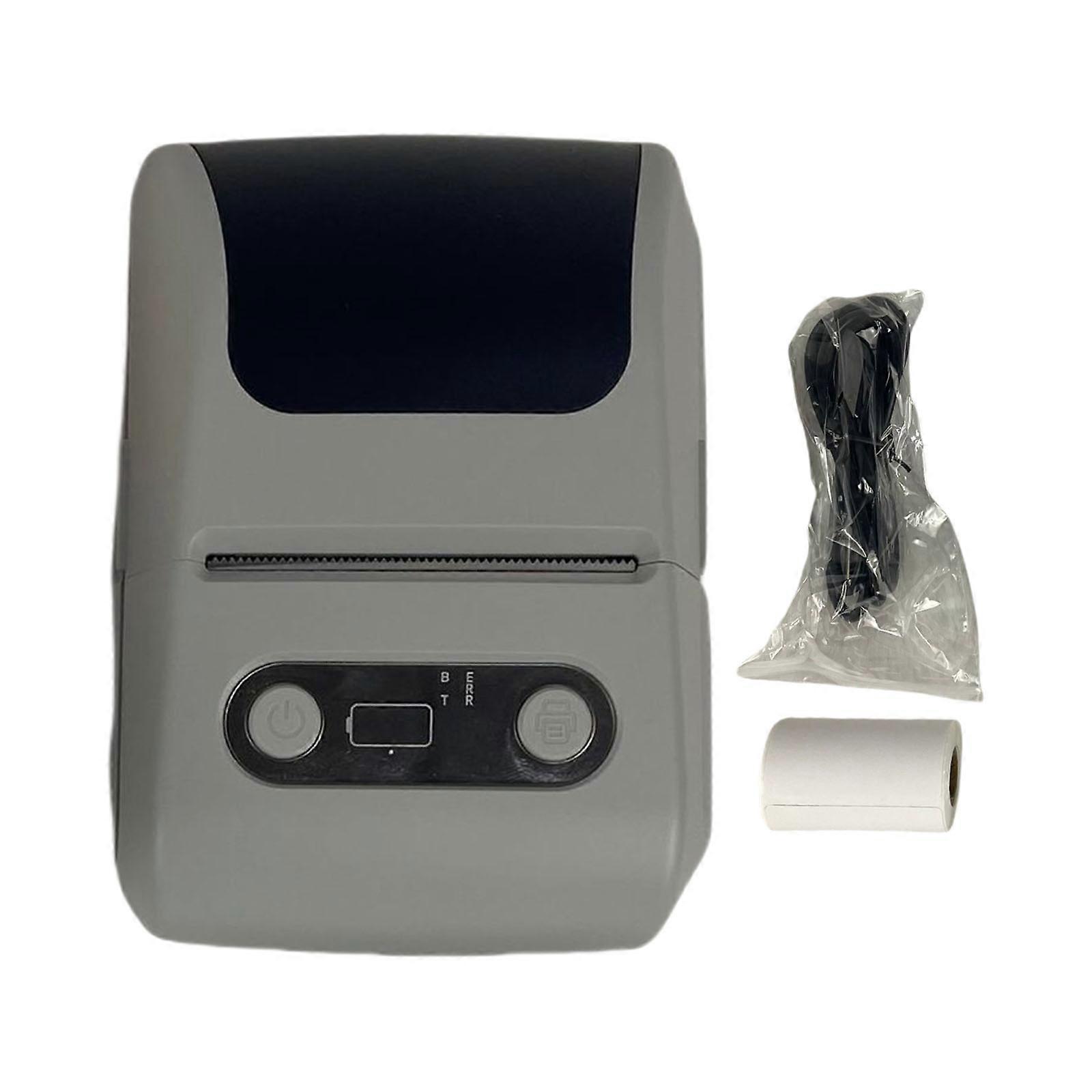 Imprimante d’étiquettes thermiques Dispositif d’impression sans fil Fabricant d’autocollants pour le bureau à domicile Organisation de l’école 12-57mm Largeur Papier Gris
