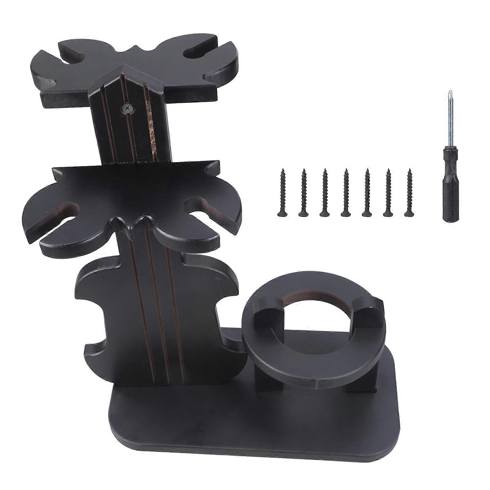 Bucolic Wood Wine Glass Organizers With 4 Hanging Positions Unique Musical Instrument Design Homes Bar Solution Multicolor