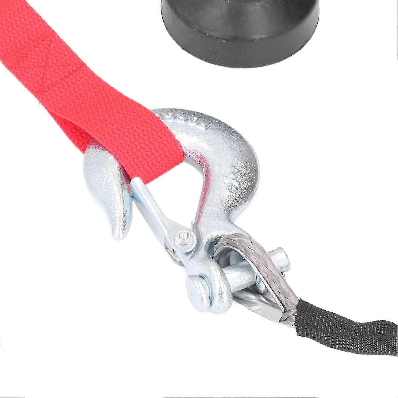 4400lbs Durable Winch Rope Kit with Spring Clevis Hook & Rubber Stopper Universal