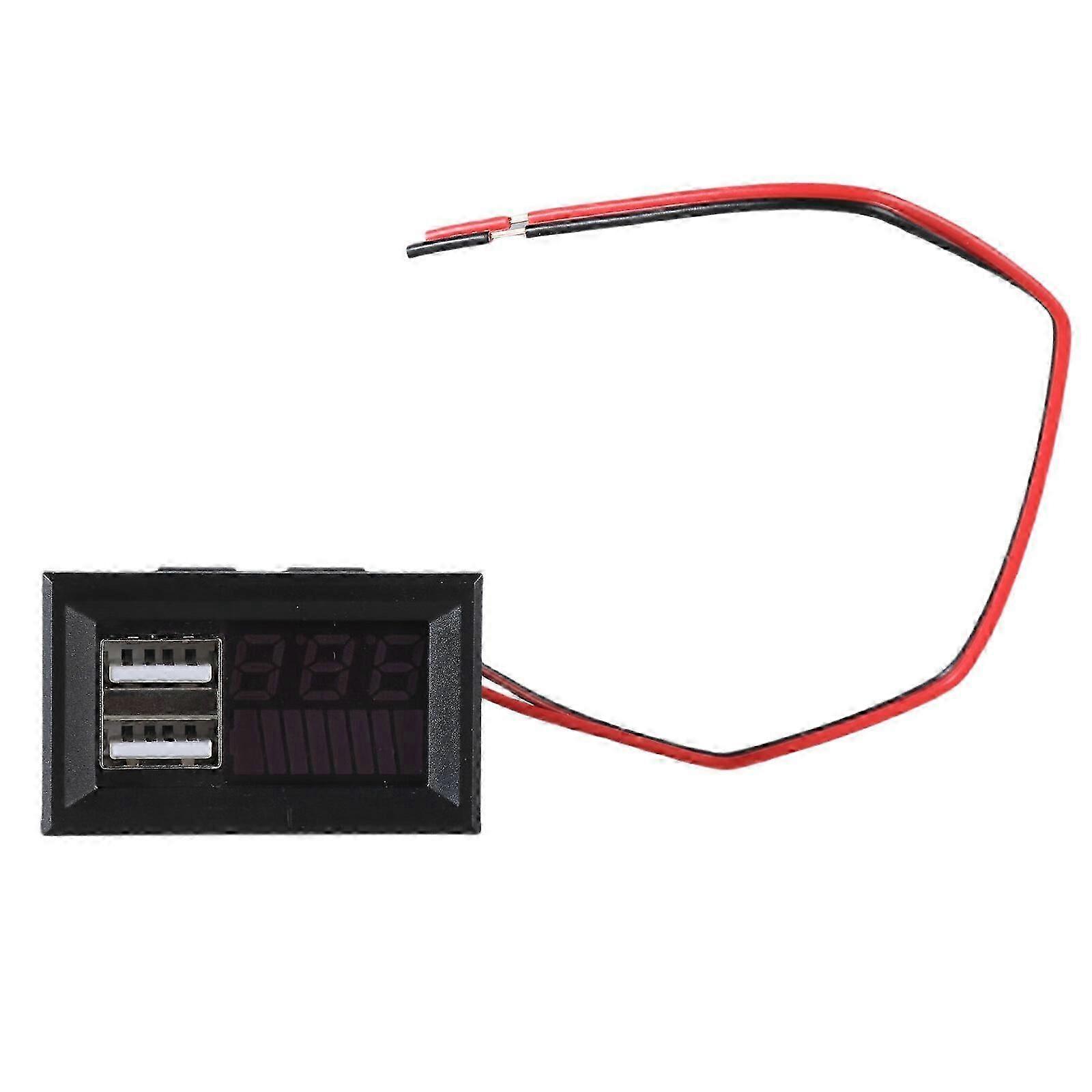 LED Digital Display Voltmeter Battery Tester Panel Voltage Tester Monitors compatible DC12V Car Motorcycles Mini Voltage Meter Red Myi