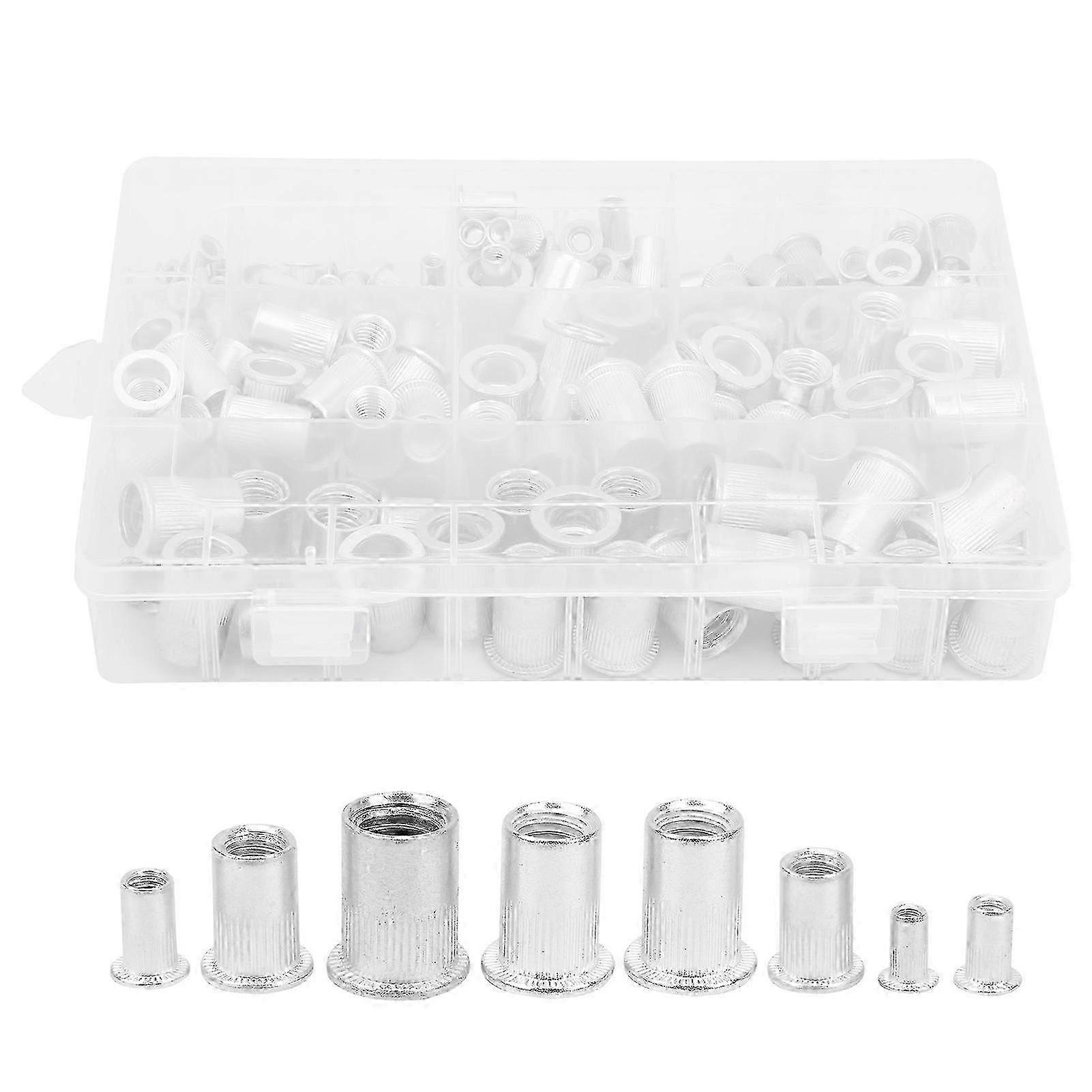175pcs / Box Aluminum Rivet Nut Insert Nut Accessory Set M3 / 4 / 5 / 6 / 8 / 10 / 12