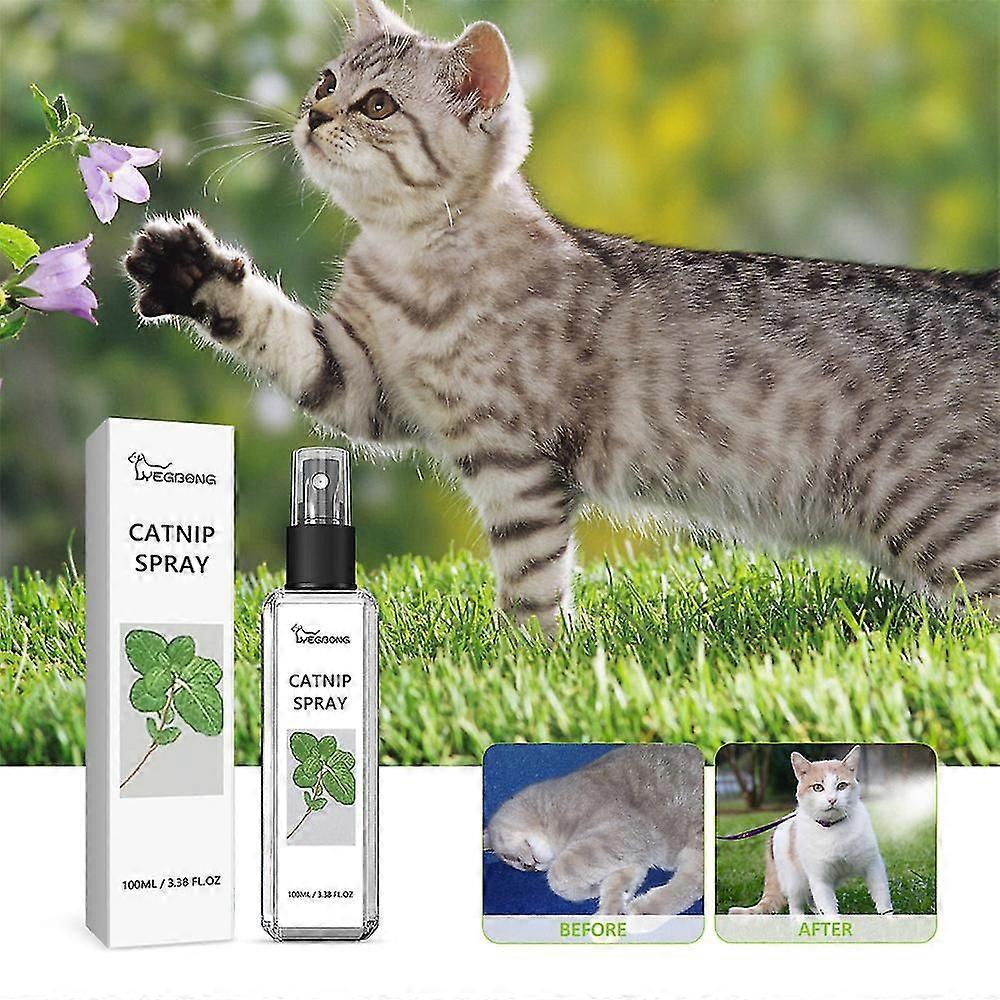 Herbal Catnip Spray 100ml Cat Toys and Scratch Posts Cat Nip Natural Organic Relieve Stress  Spray