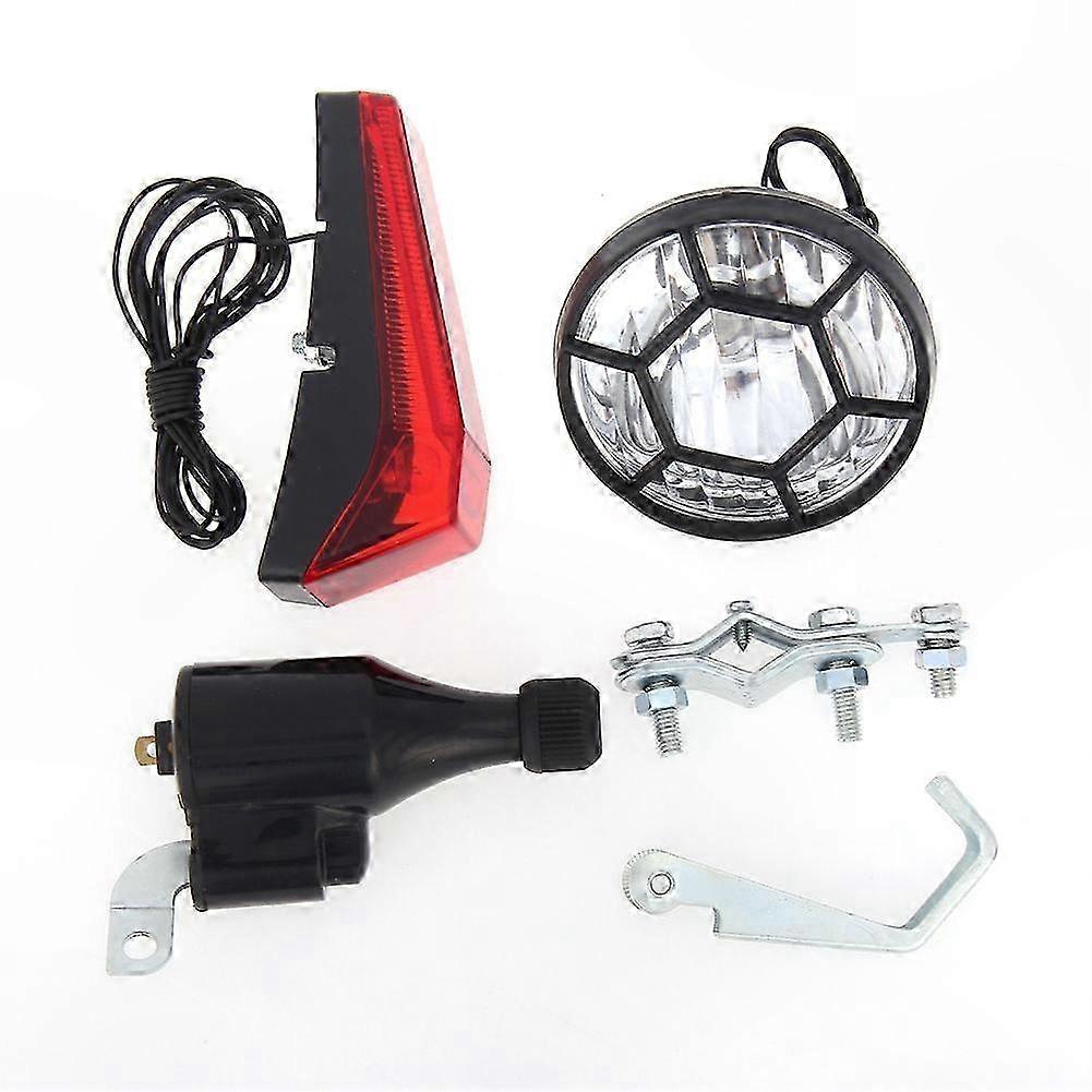 6V 3W Dynamo-Scheinwerfer-Rücklicht-Set für Fahrrad-Reibungsgeneratorsystem