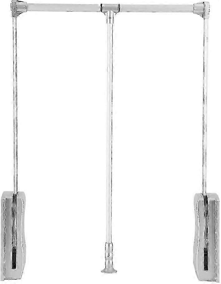Adjustable Pull Down Hanging Wardrobe Rail - Space-Saving Solution for Organizing Garments, Extendable 600-830mm