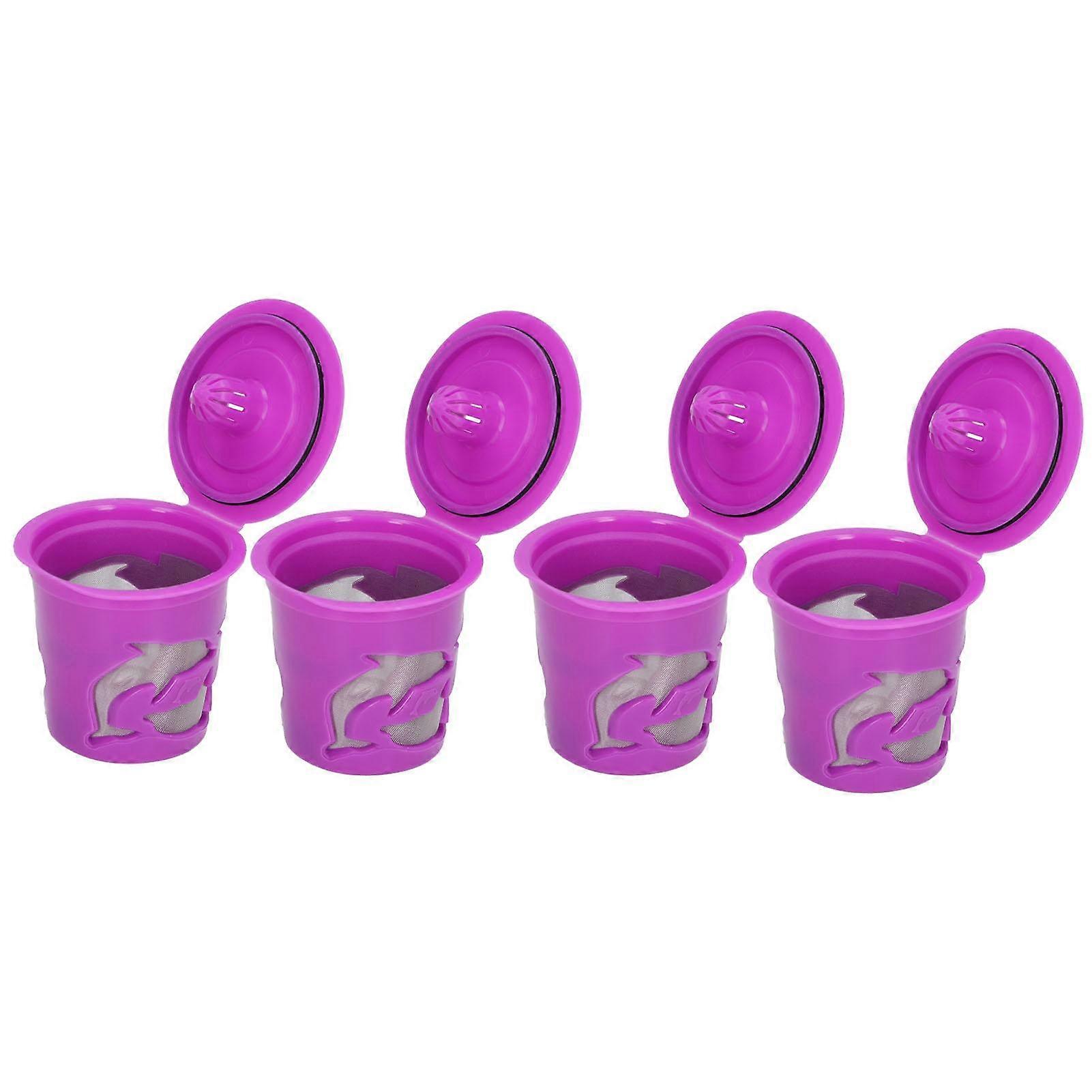 100ML 4Pcs Refillable Reusable Coffee Capsule Cup Filter for Coffee Machine Accessories