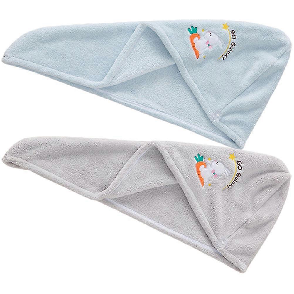 Quick-Drying Bath Towels Function 2Pcs Comfortable Double-Layer Hair Wraps
